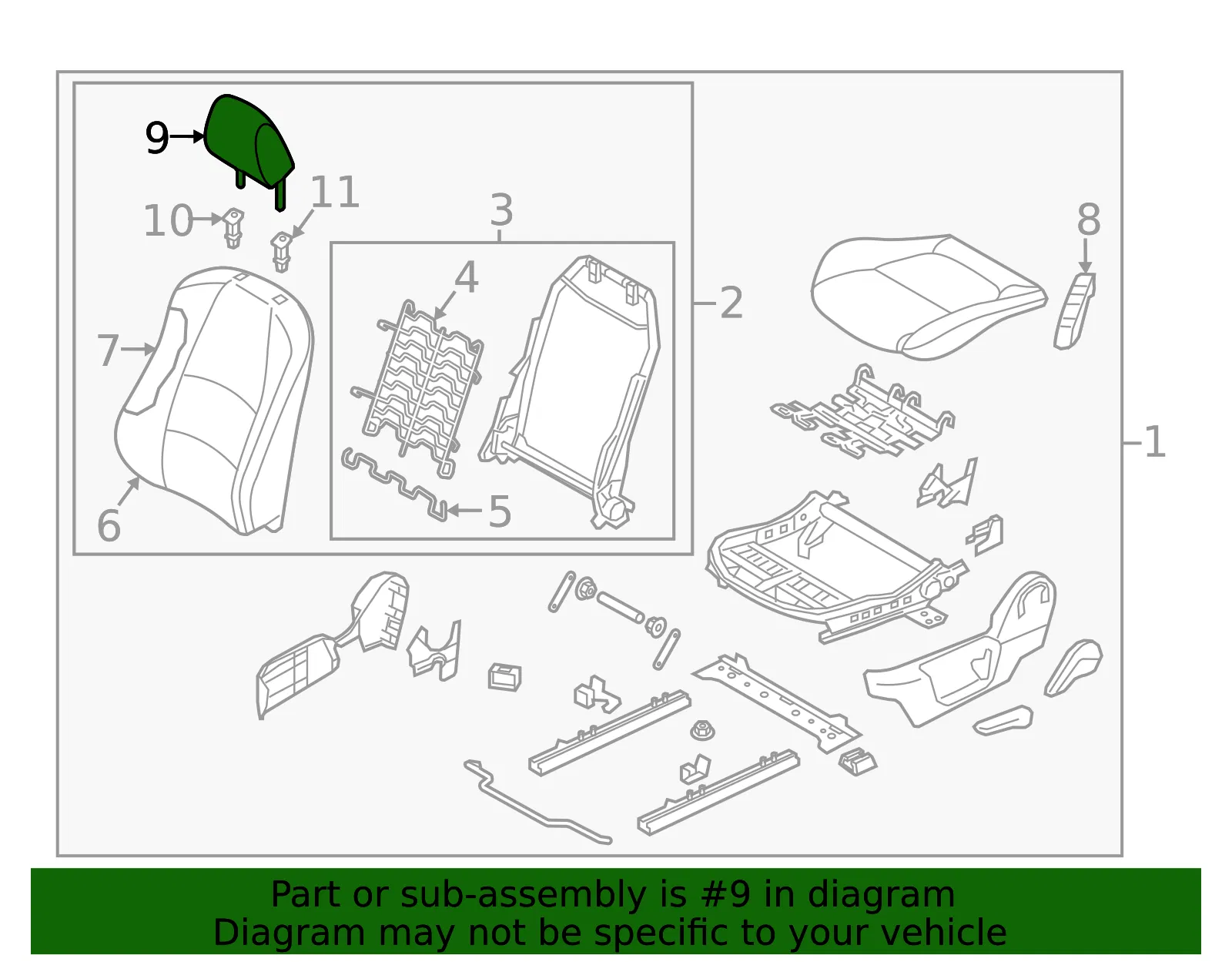 Headrest - Mazda (dfs68814027) - view 2