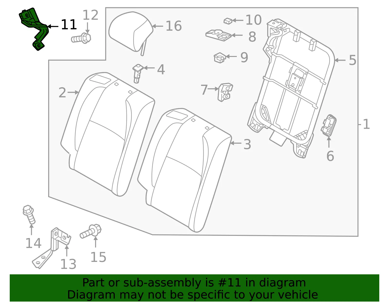 Folding Seat Lock Striker - Mazda (dgh957510) - view 2