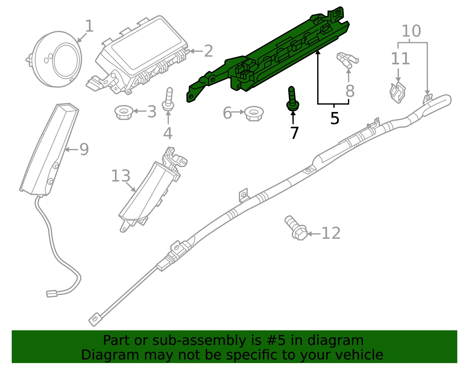 Instrument Panel Air Bag - Mazda (dgh957kt0) - view 2