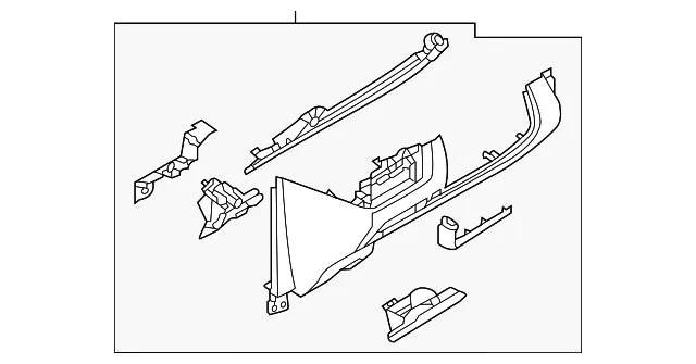 Instrument Panel Knee Bolster - Mazda (dgh964280c)