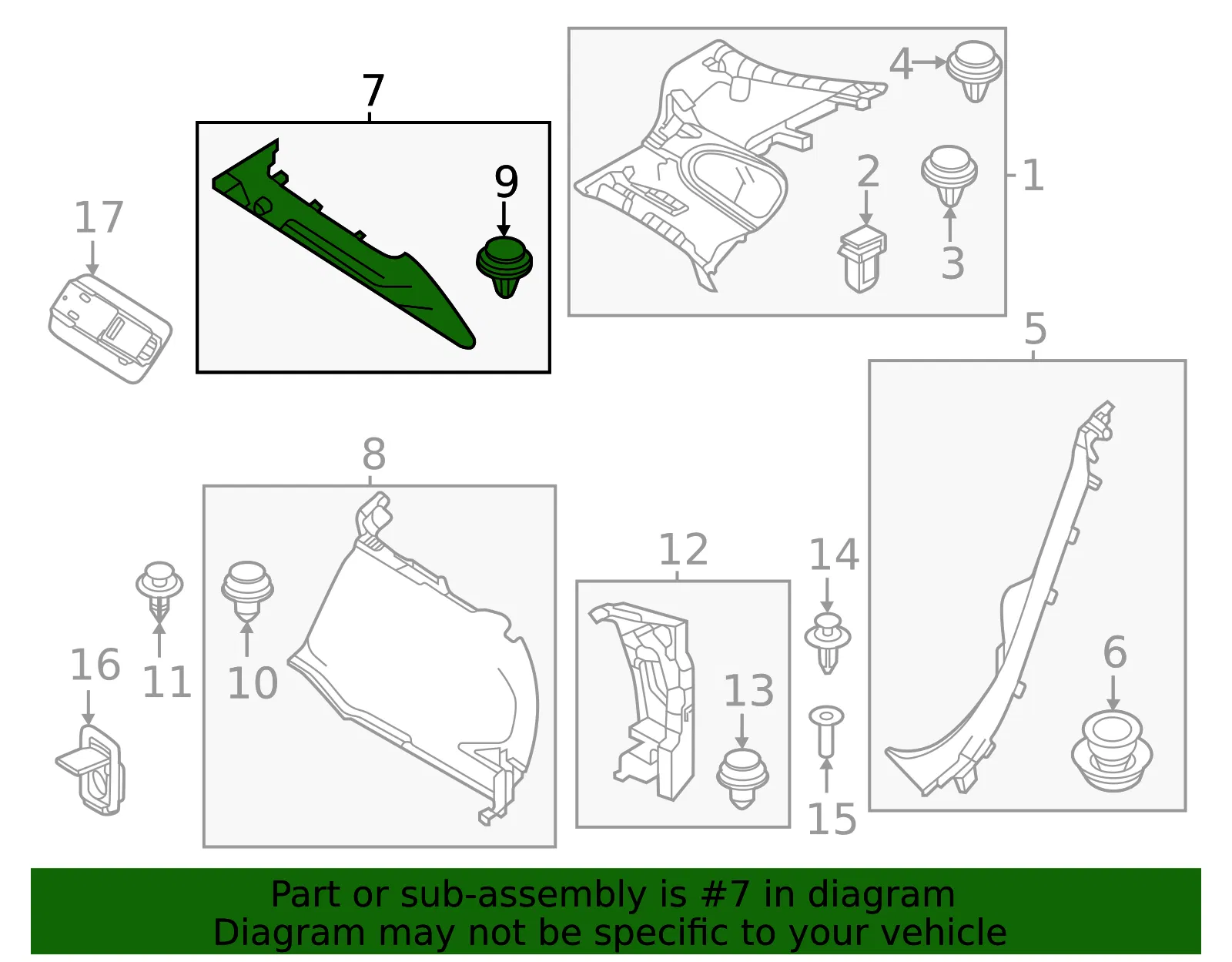 Trim(R) Trunk Side Upper - Mazda (dgh96884zb02) - view 2