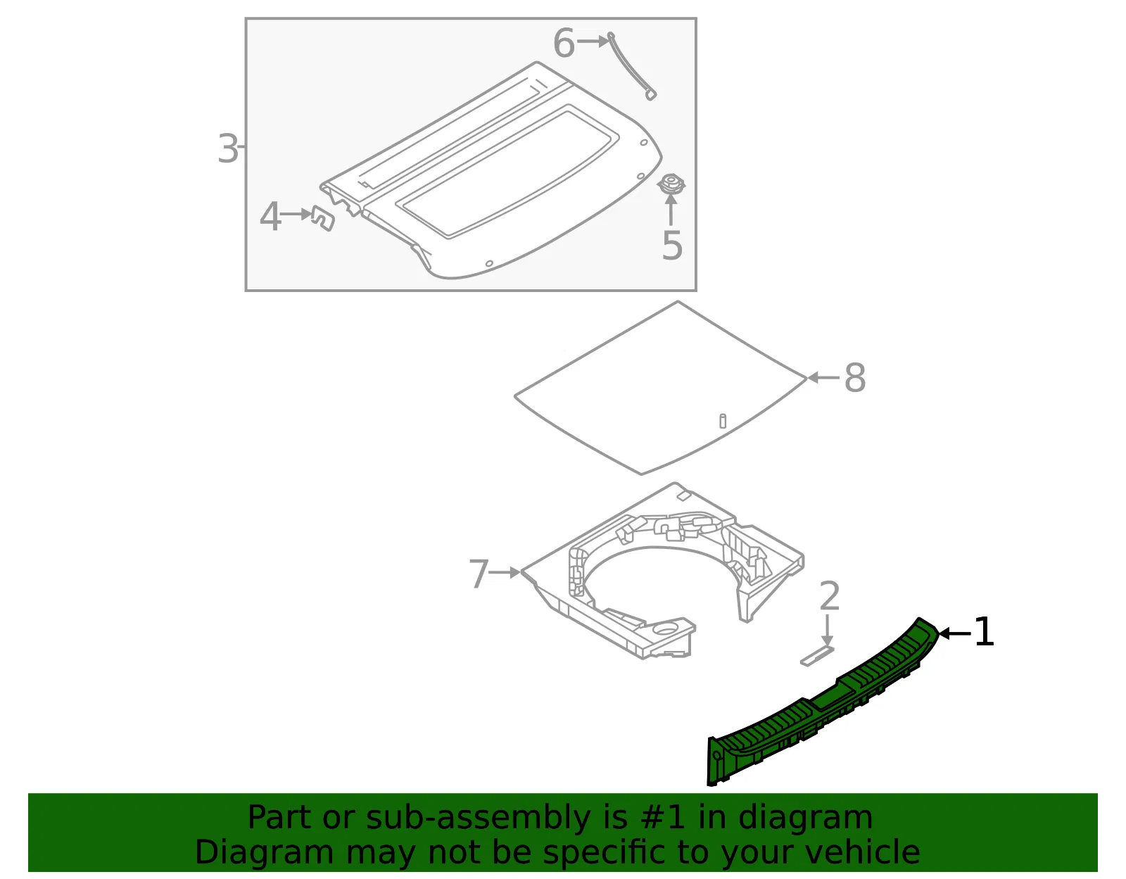 Lift-Gate Trim Scuff Plate - Mazda (dgh96889xa02) - view 2