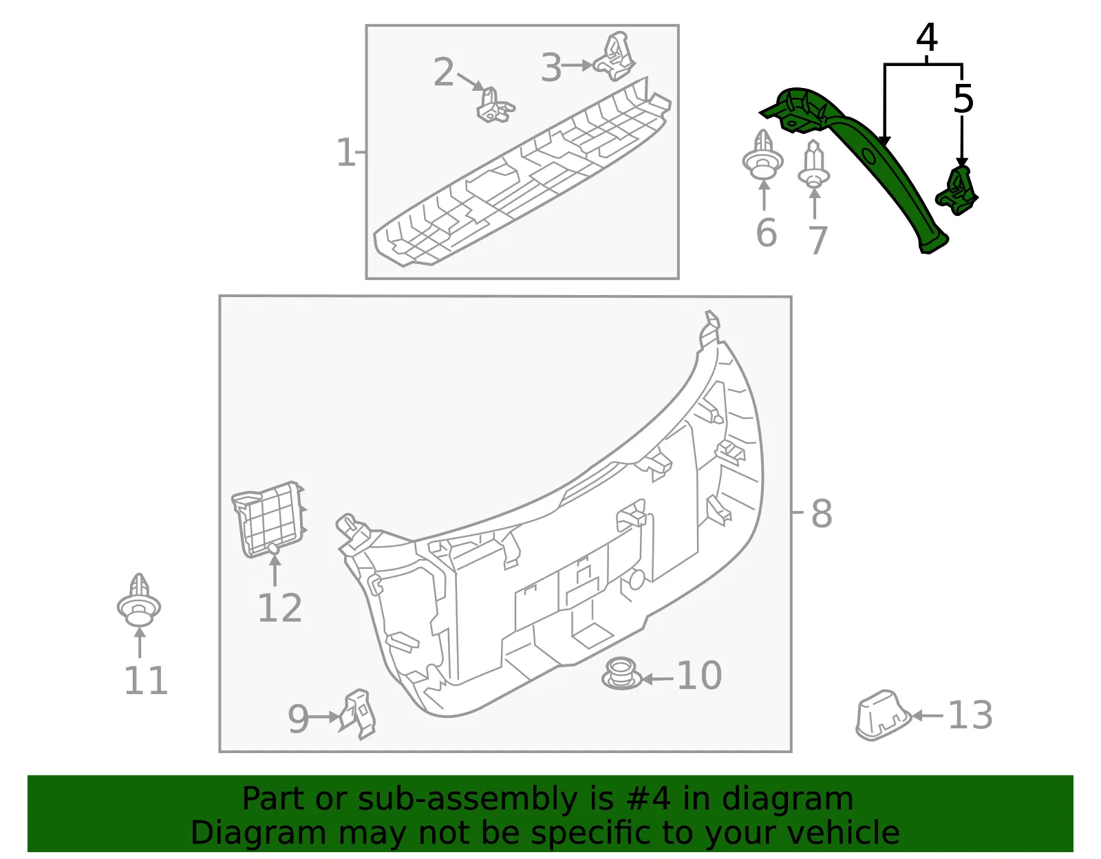 Side Gate Trim - Mazda (dgh968940a02) - view 2