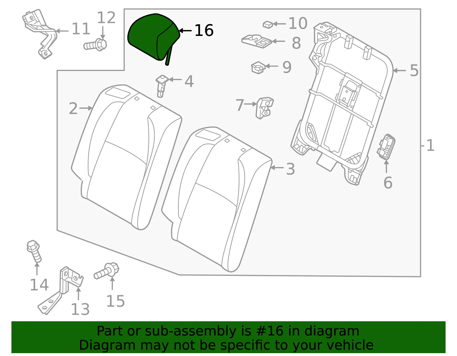 Headrest, Outer - Mazda (dgh98824002) - view 2