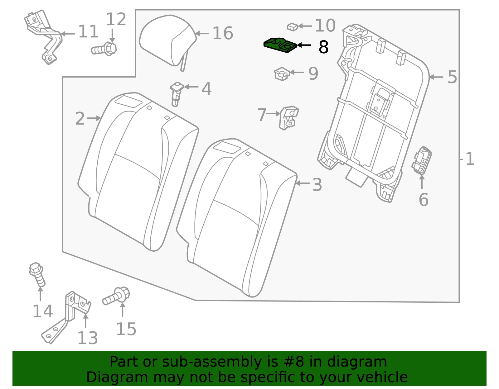 Seat Belt Guide - Mazda (dgh9882l739) - view 2