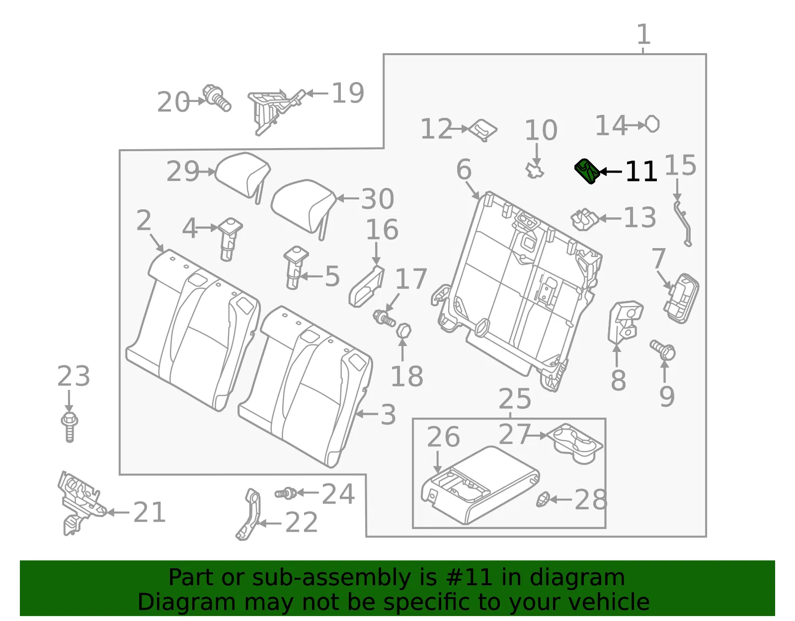 Seat Belt Guide - Mazda (dgh9882m739) - view 2