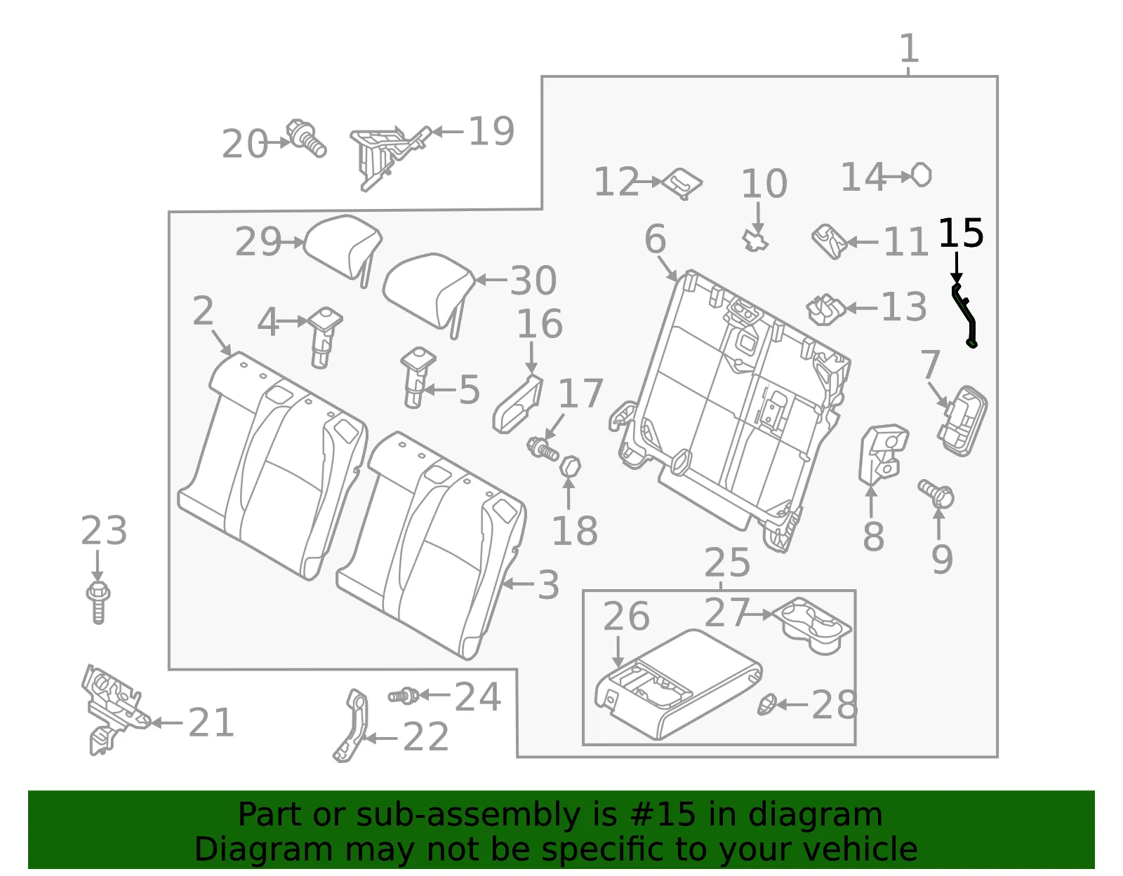 Folding Seat Release Cable - Mazda (dgh988786) - view 2