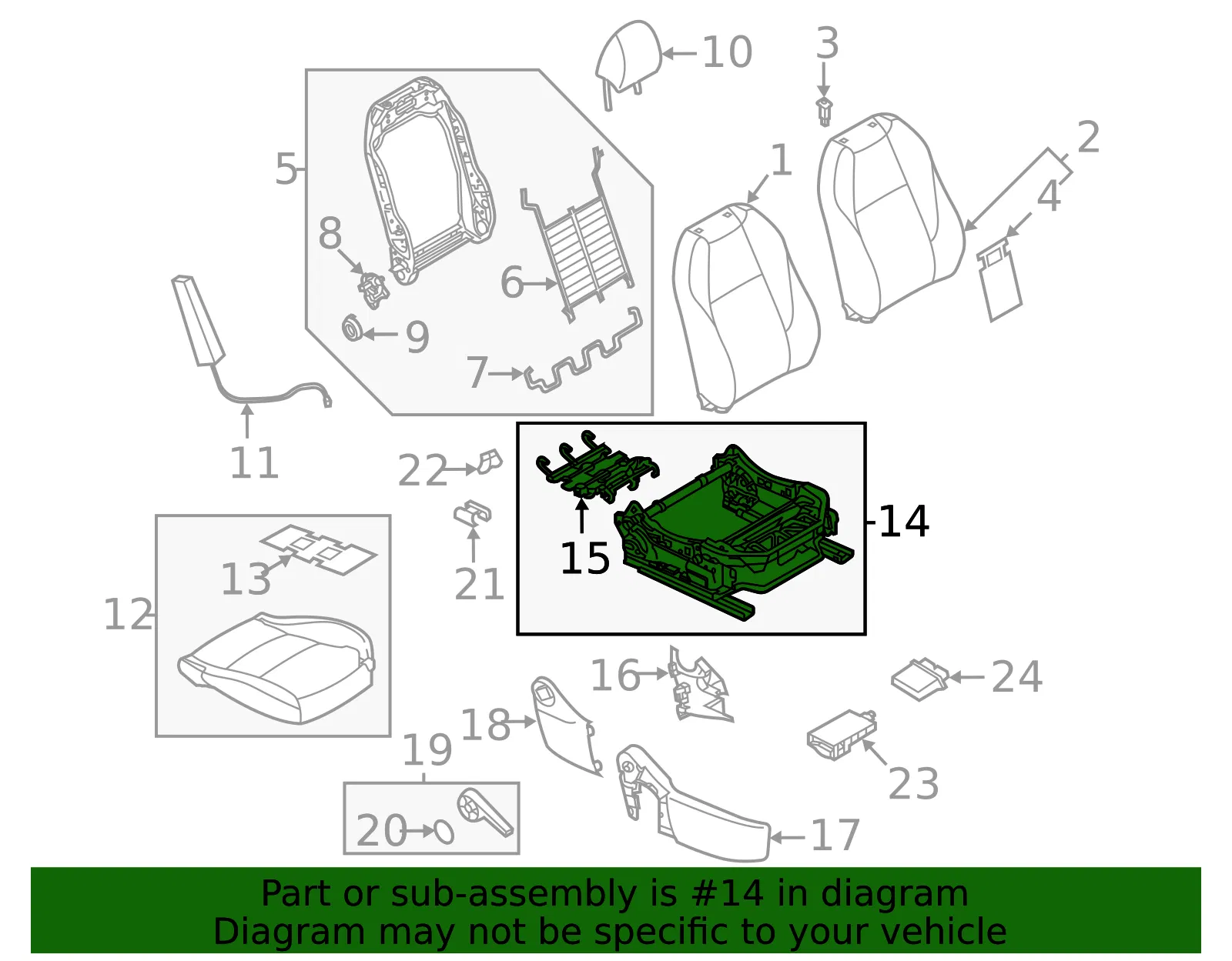 Seat Frame - Mazda (dgh988a00) - view 2
