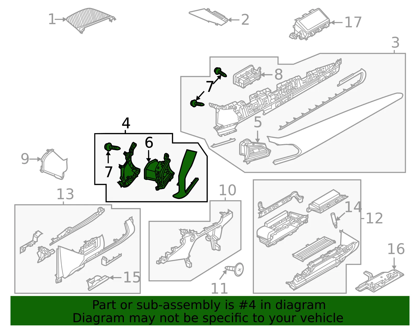 Instrument Panel Trim Panel - Mazda (dgj355130a02) - view 2