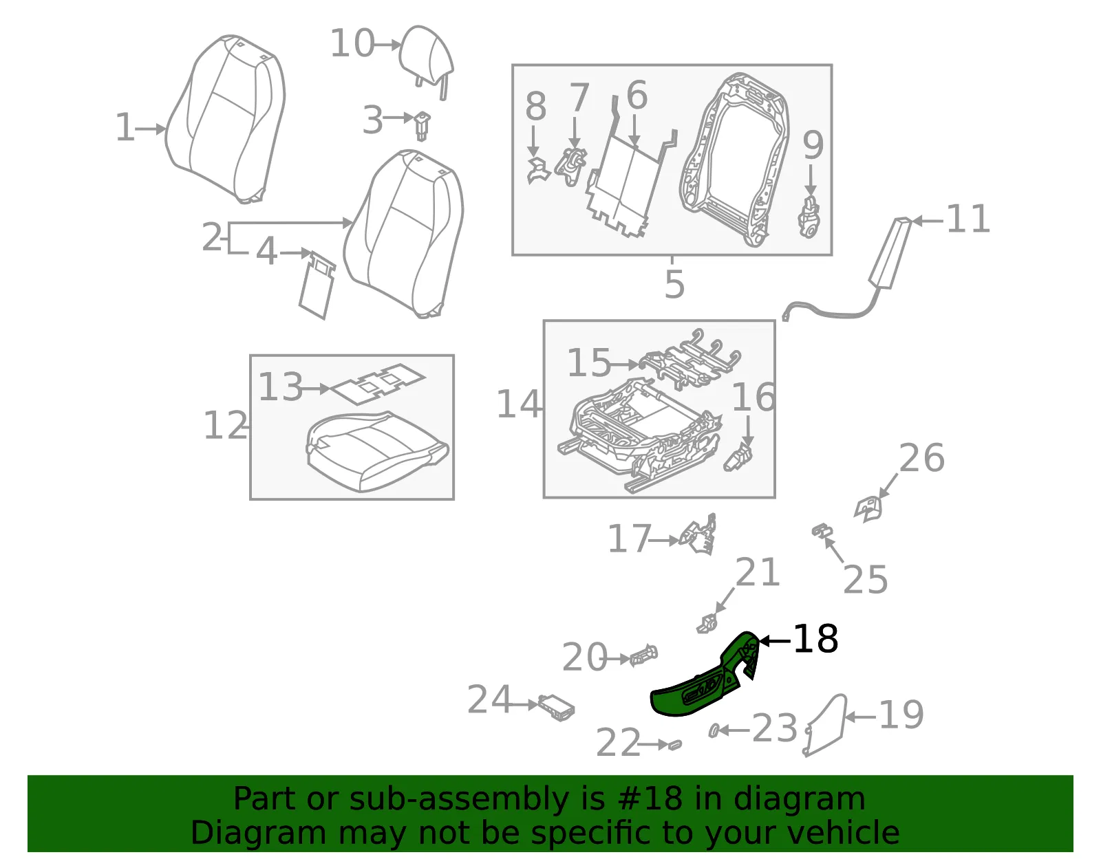 Seat Trim Panel - Mazda (dgj3881hx02) - view 2
