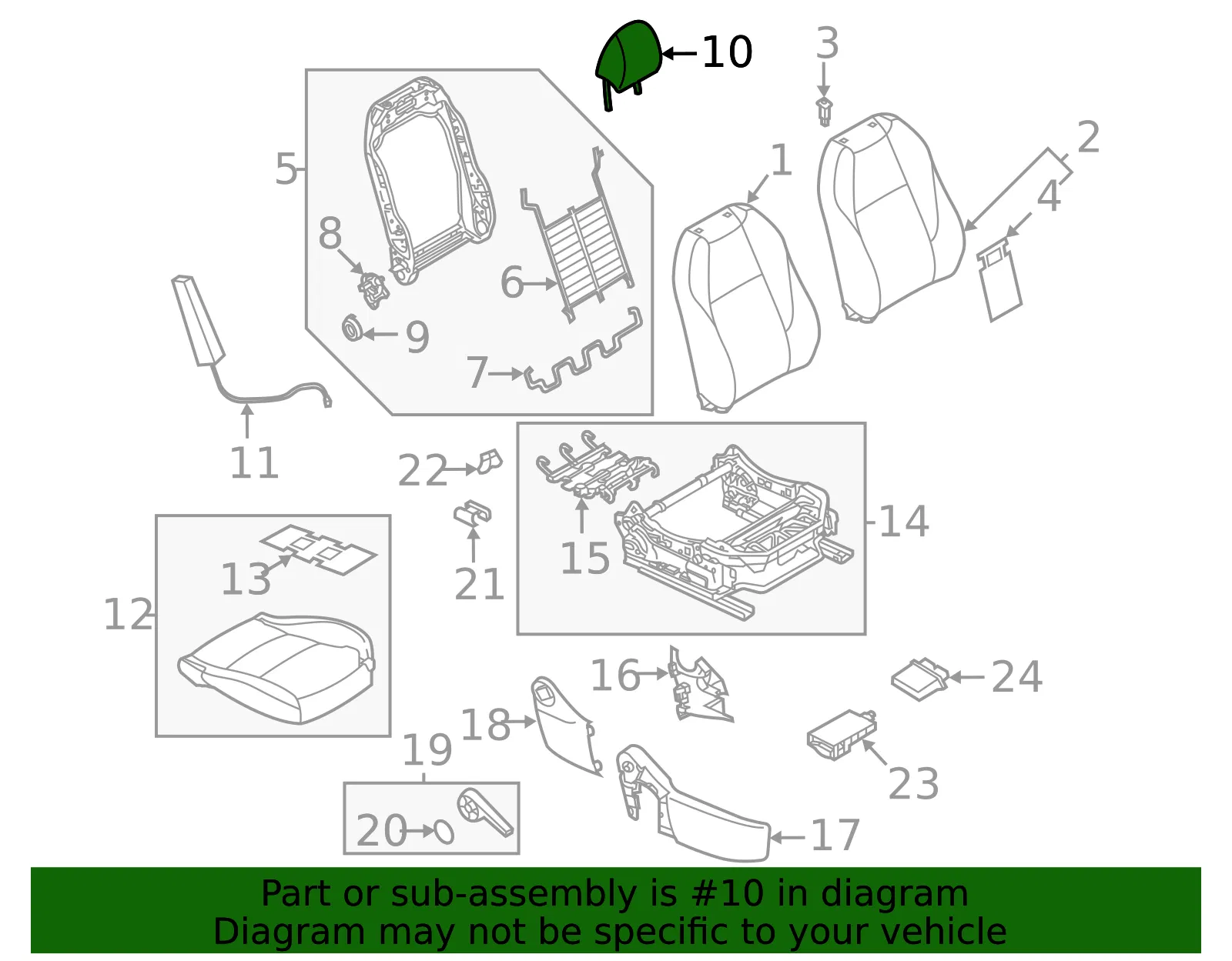Headrest - Mazda (dgj58814003) - view 2