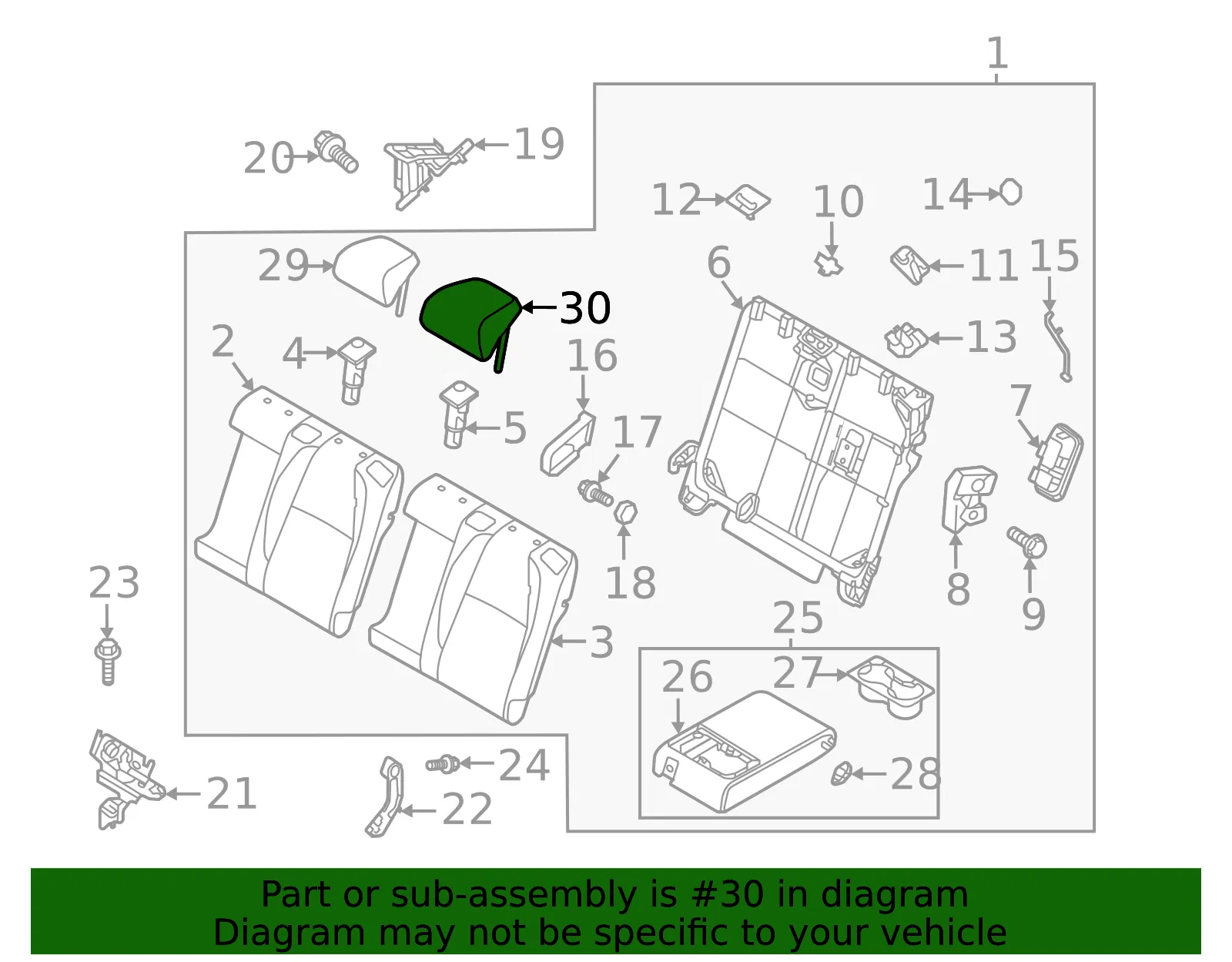 Headrest, Outer - Mazda (dgj58824003) - view 2