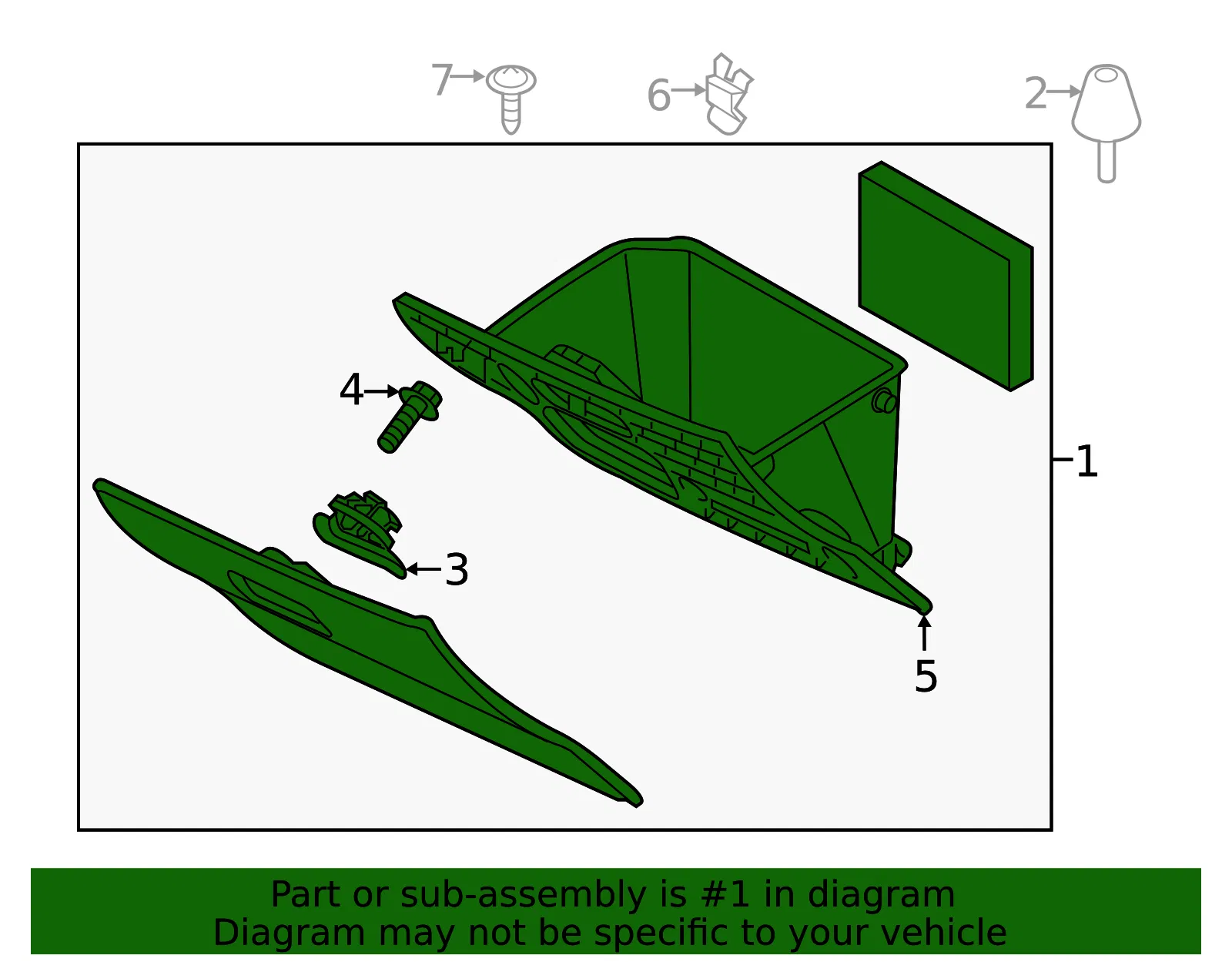 Glove Box Assembly - Mazda (dh0m64030a02) - view 2