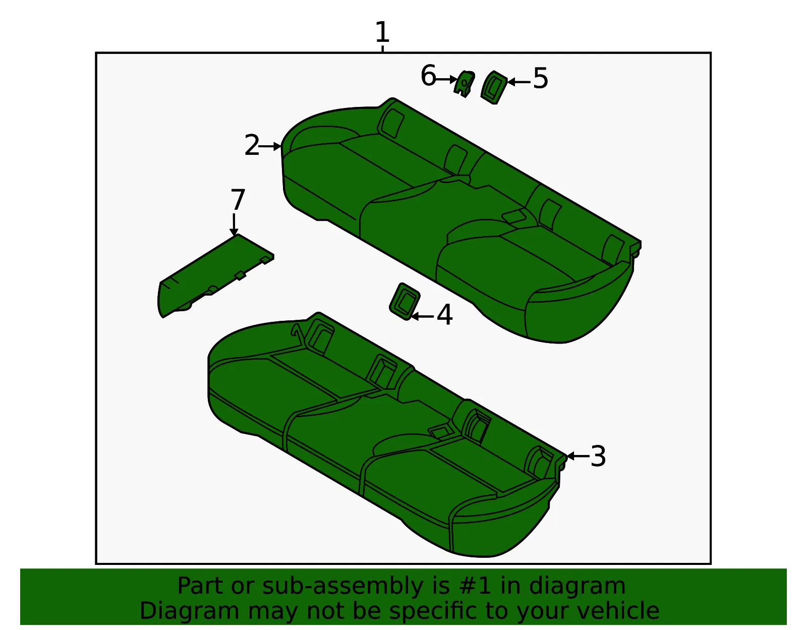 Seat Cushion Foam - Mazda (dhtf5720018) - view 2
