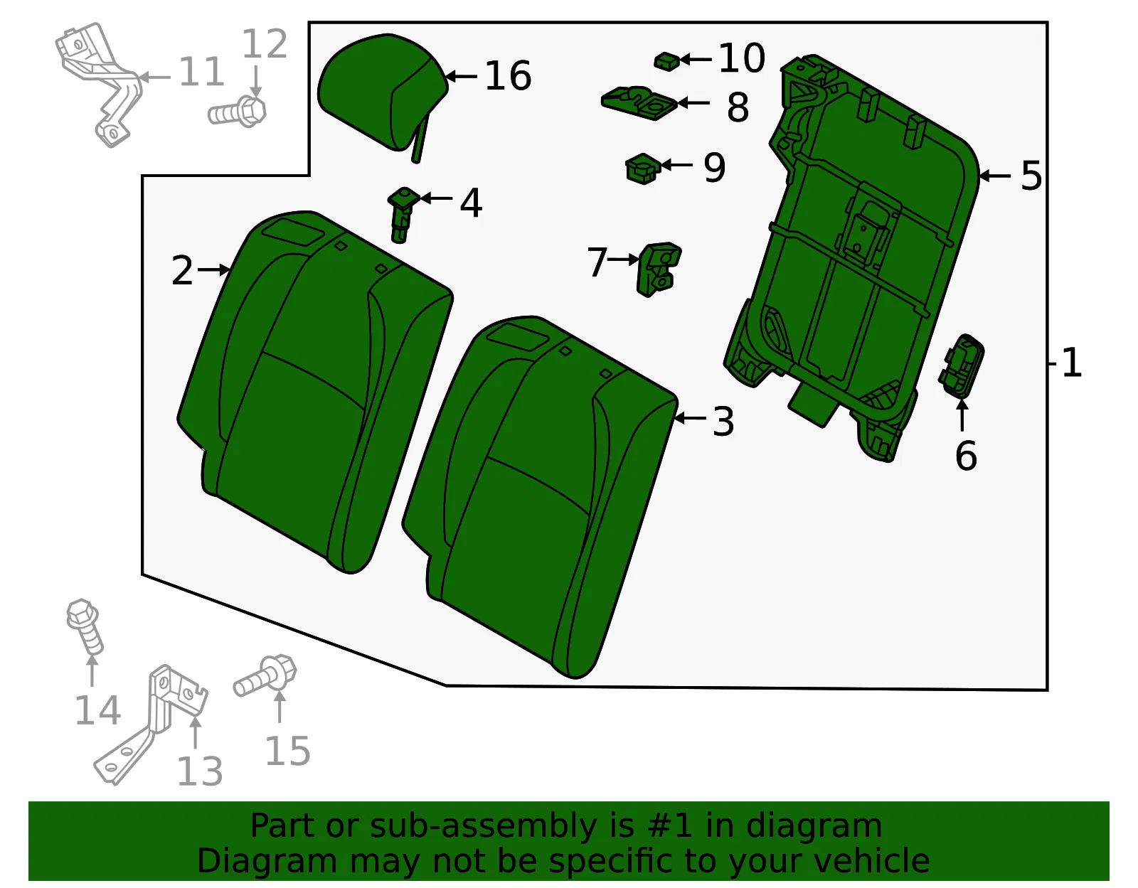 Seat Back Assembly - Mazda (dhtf5740018) - view 2