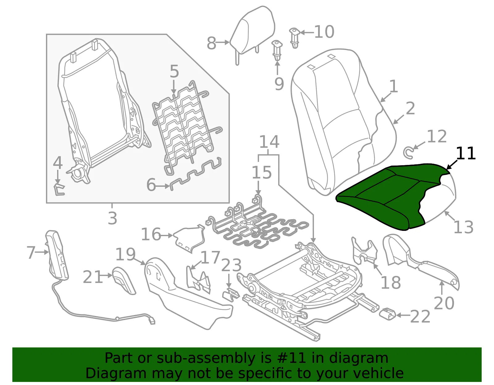 Cushion Cover - Mazda (dn3e8811102) - view 2