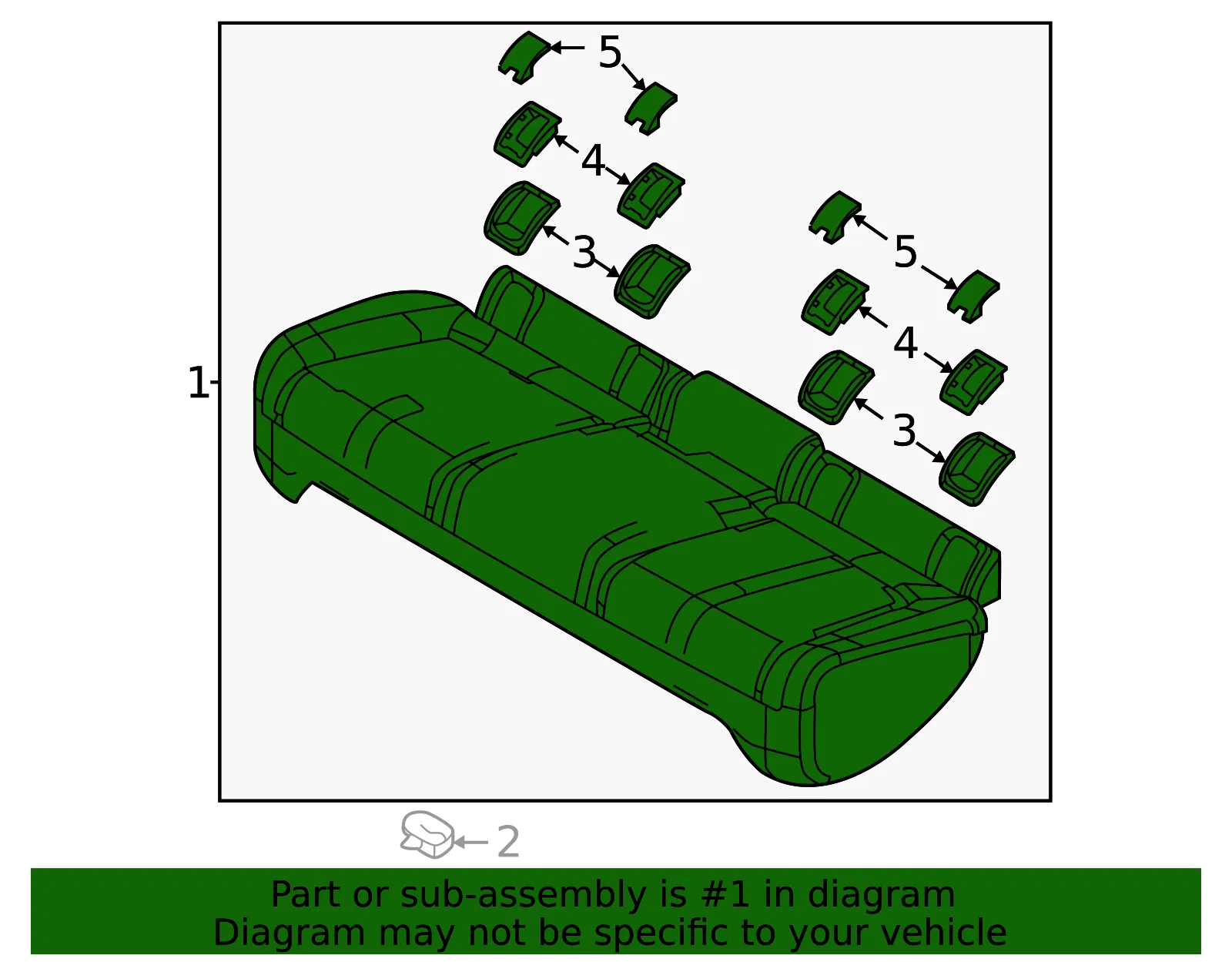 Cushion Assembly - Mazda (dn4e5720002) - view 2