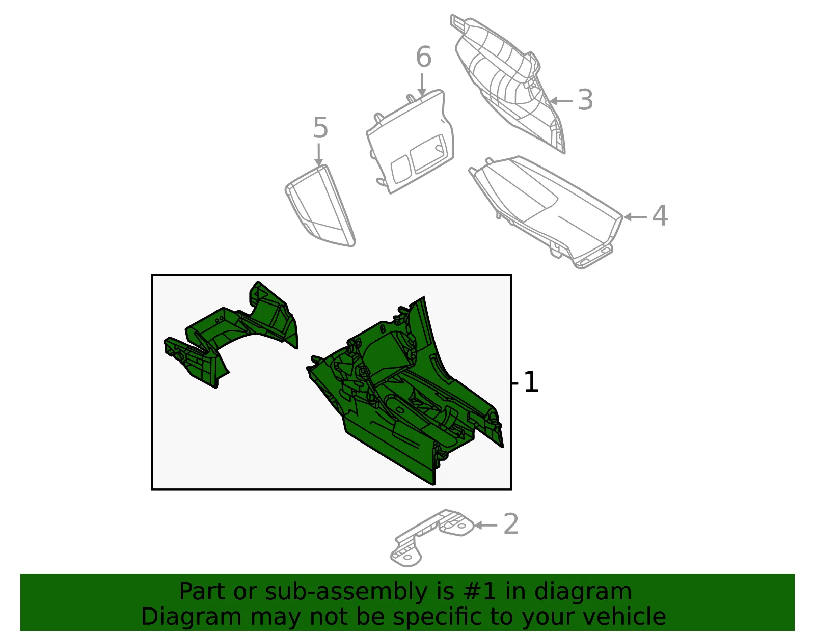 Front Console - Mazda (dn4e64320b02) - view 2