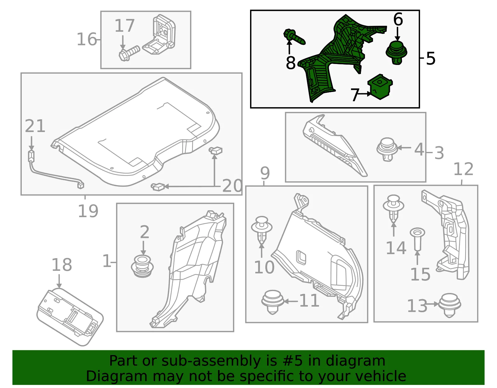 Upper Trim Panel - Mazda (dn4j68260a02) - view 2