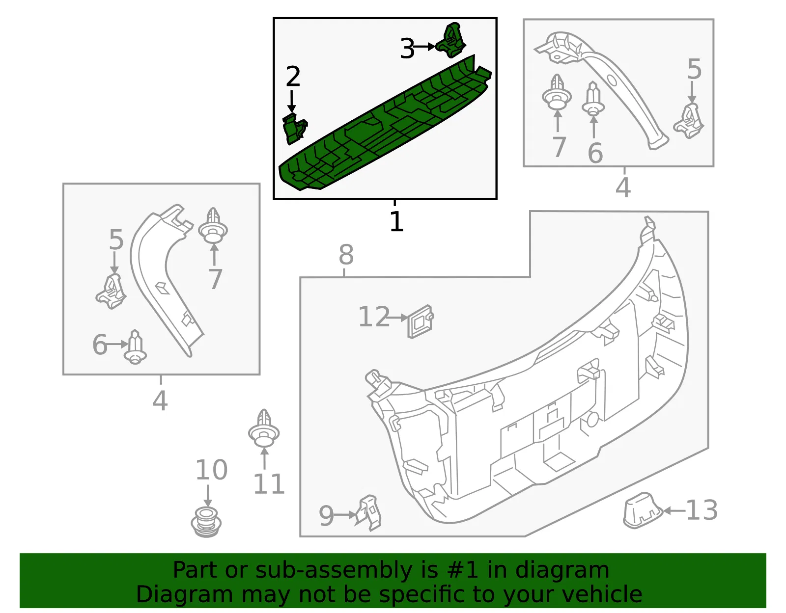 Upper Trim - Mazda (dn4j68930a02) - view 2
