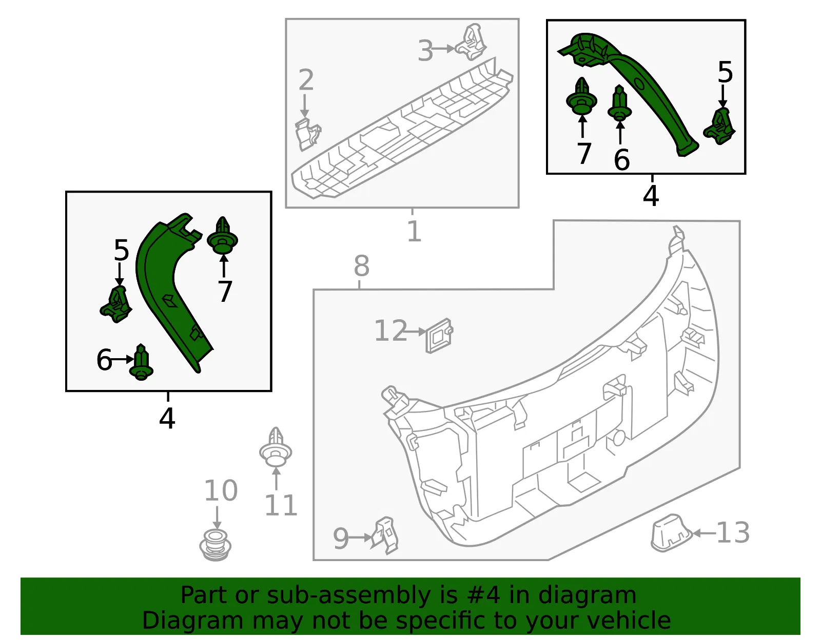 Side Trim - Mazda (dn4j68950a02) - view 2