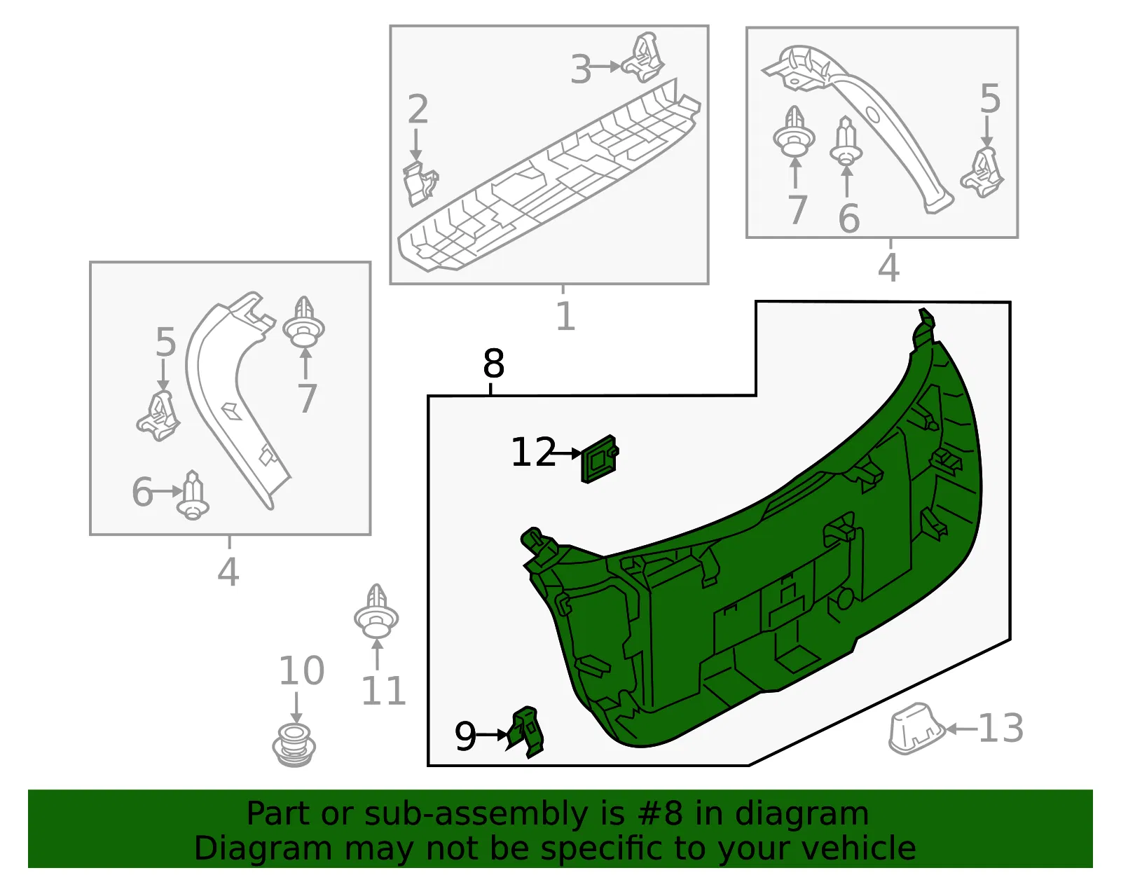 Lower Trim Panel - Mazda (dn4k68960b02) - view 2