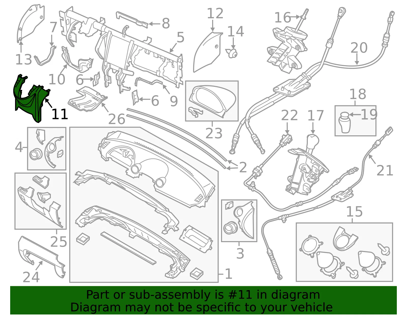 Instrument Panel Trim Panel - Mazda (dr6164280c02) - view 2