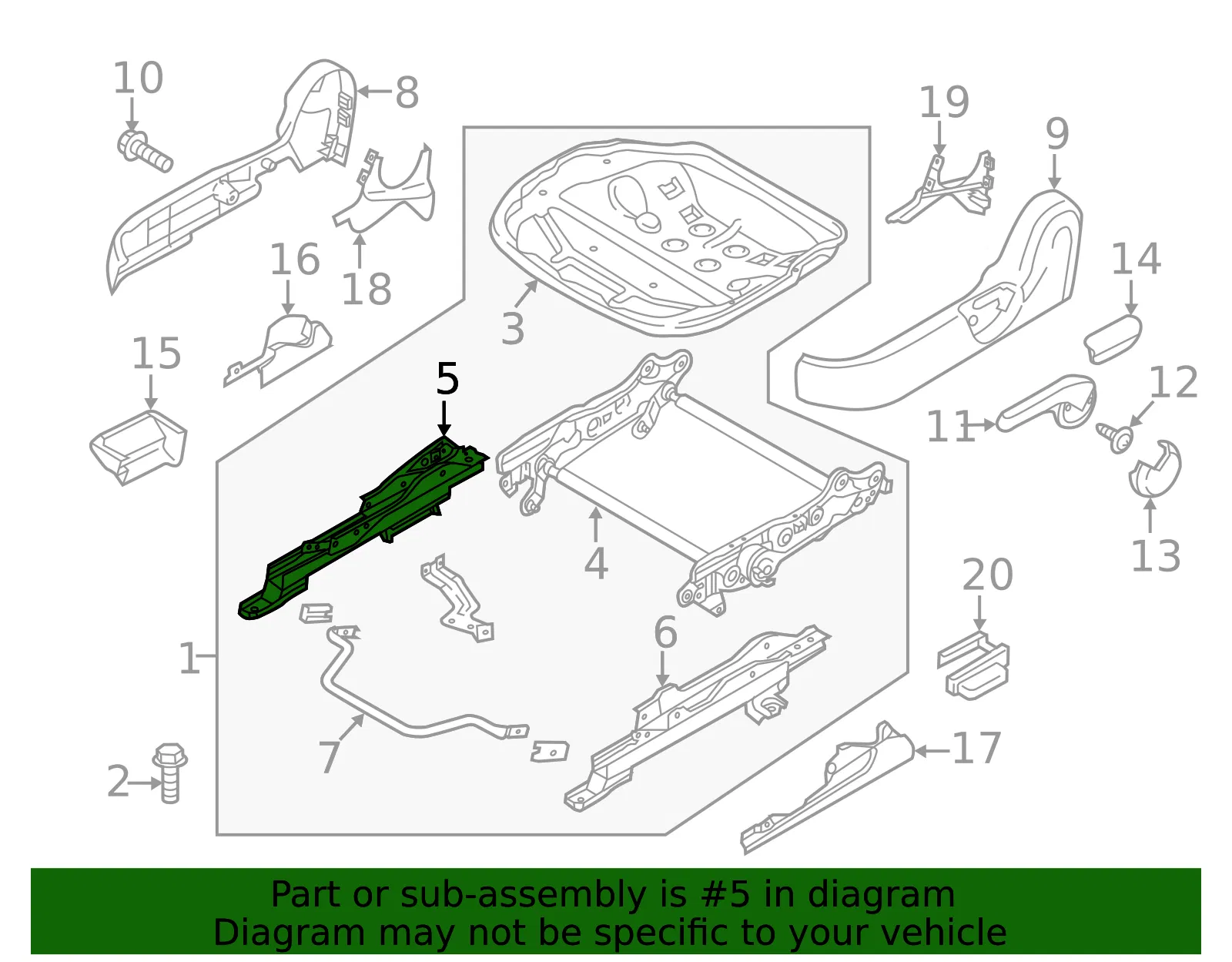 Seat Track - Mazda (dr6188152) - view 2