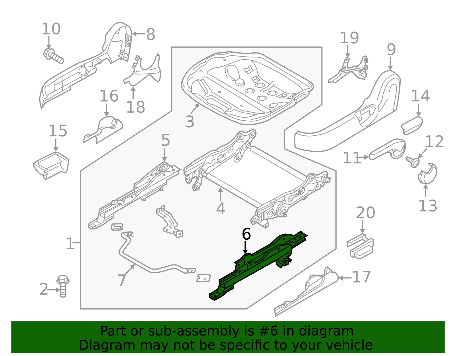 Seat Track - Mazda (dr6188153) - view 2
