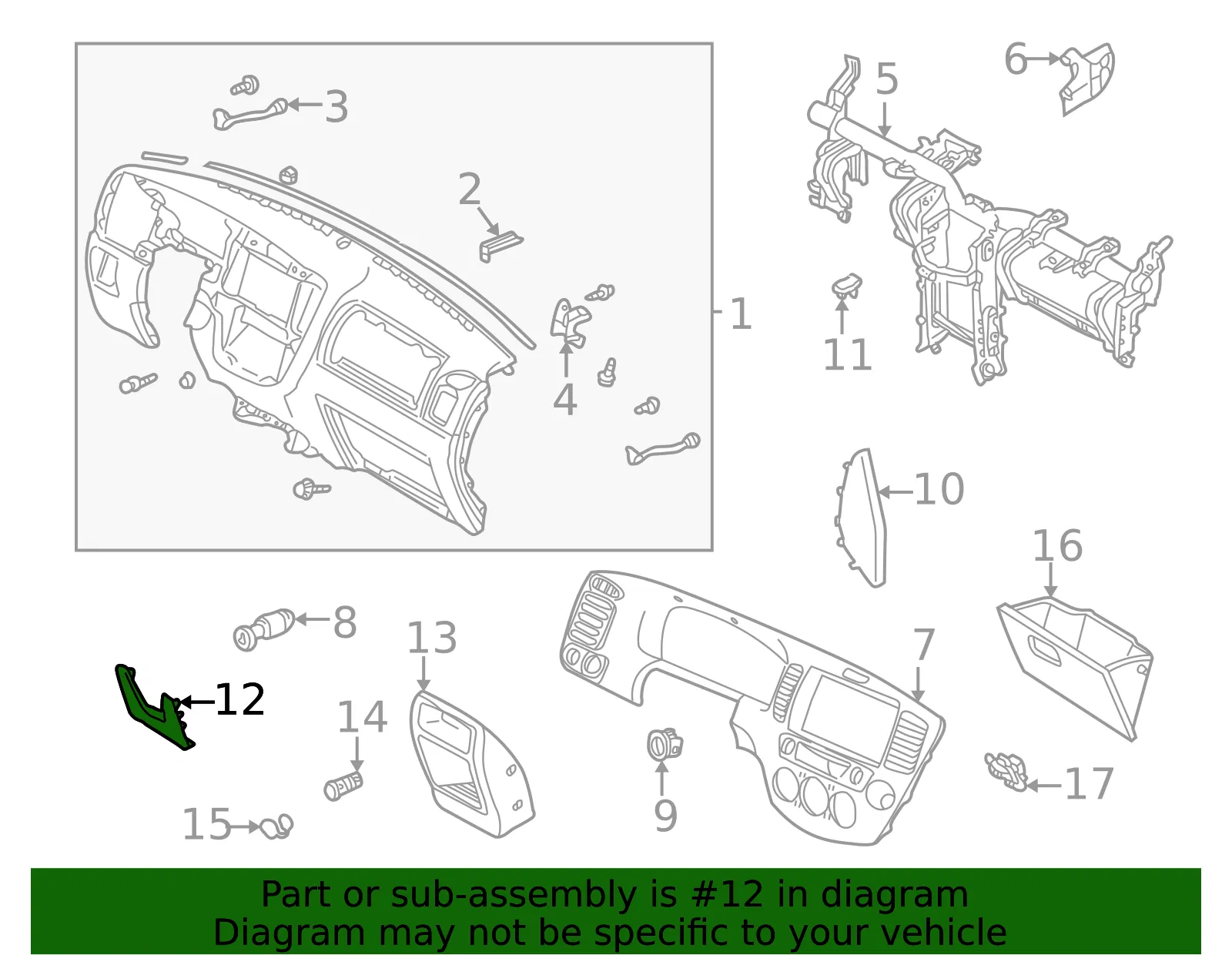 Instrument Panel Cover - Mazda (ec0164280b24) - view 2
