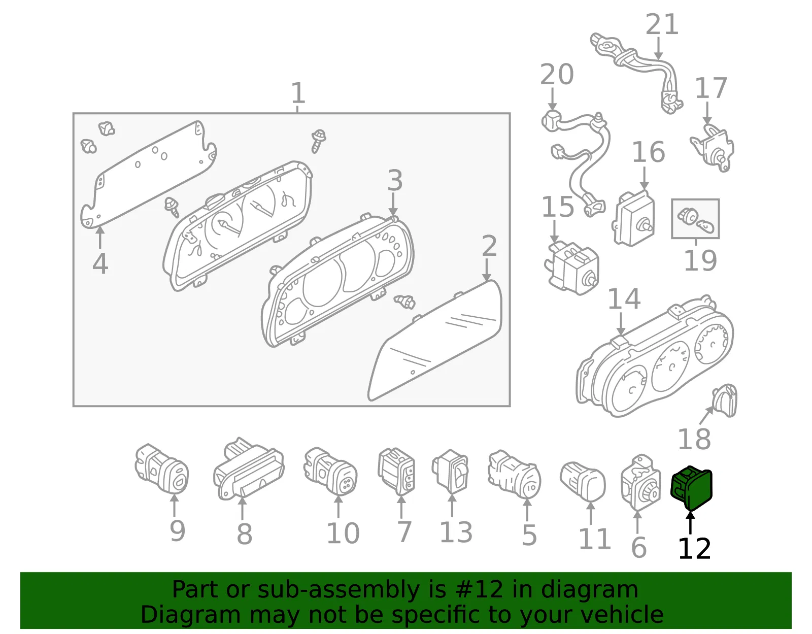 Instrument Panel Cover - Mazda (ec0255225a) - view 2