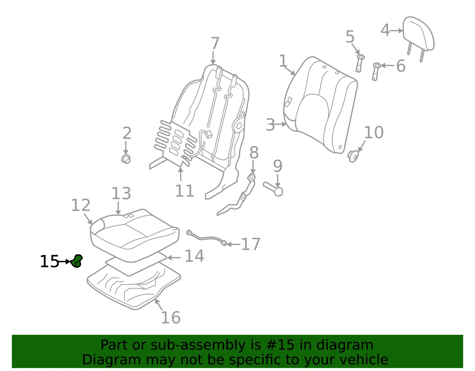 Seat Heater Clip - Mazda (ef2588071a) - view 2