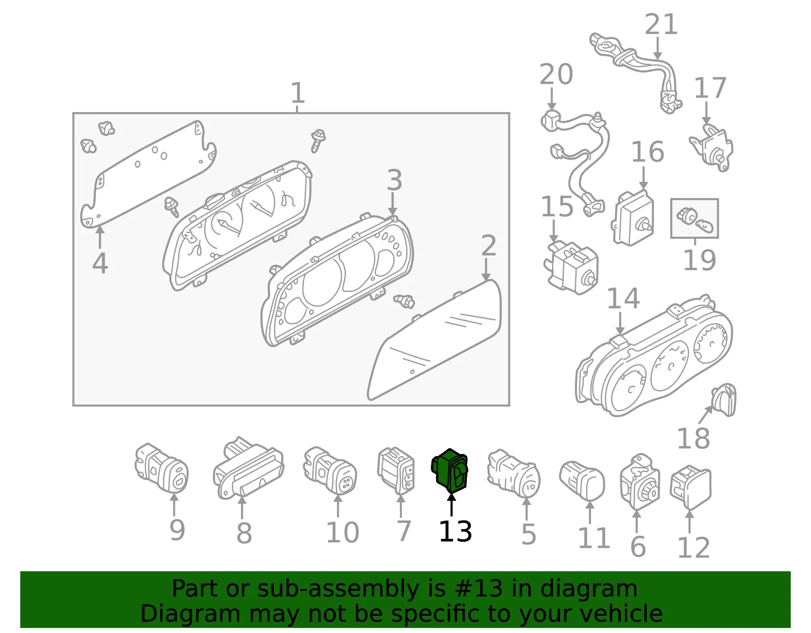 Instrument Panel Cover - Mazda (ef9164280a35) - view 2
