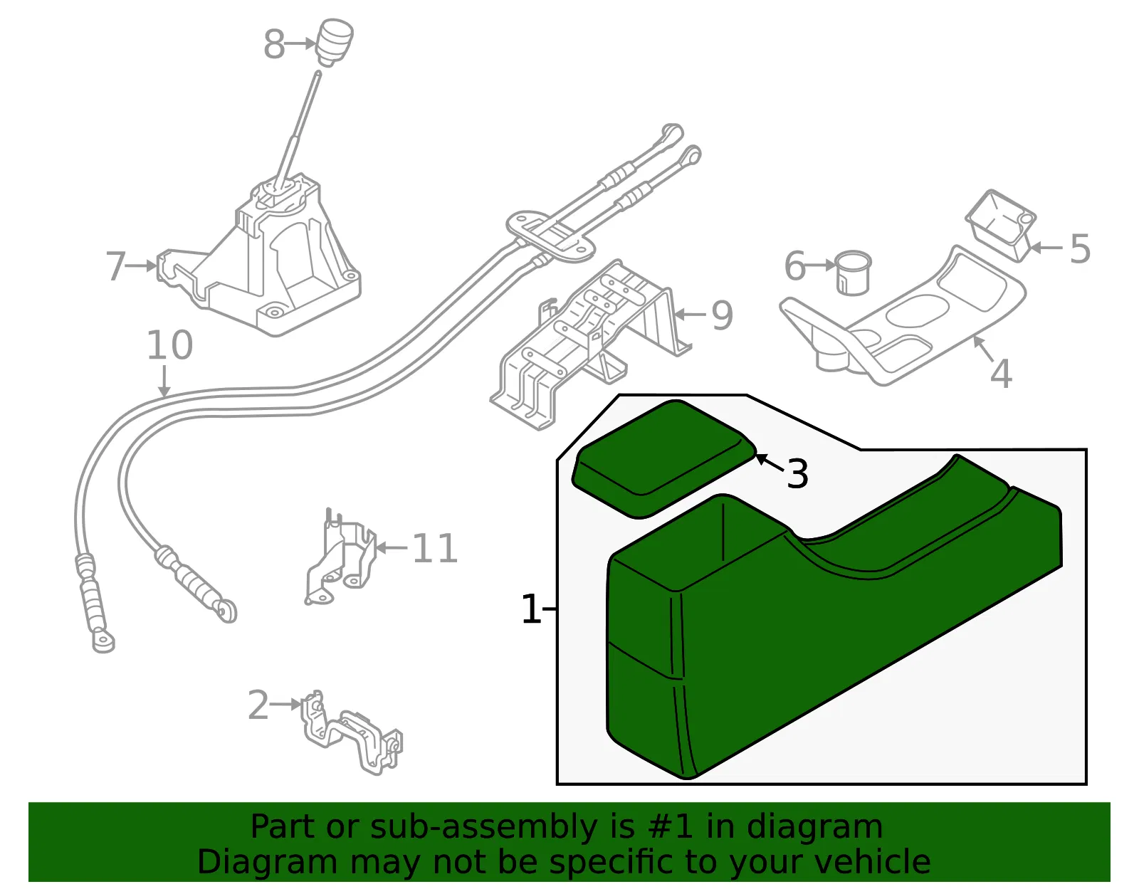 Console Assembly - Mazda (ef9164420g66) - view 2