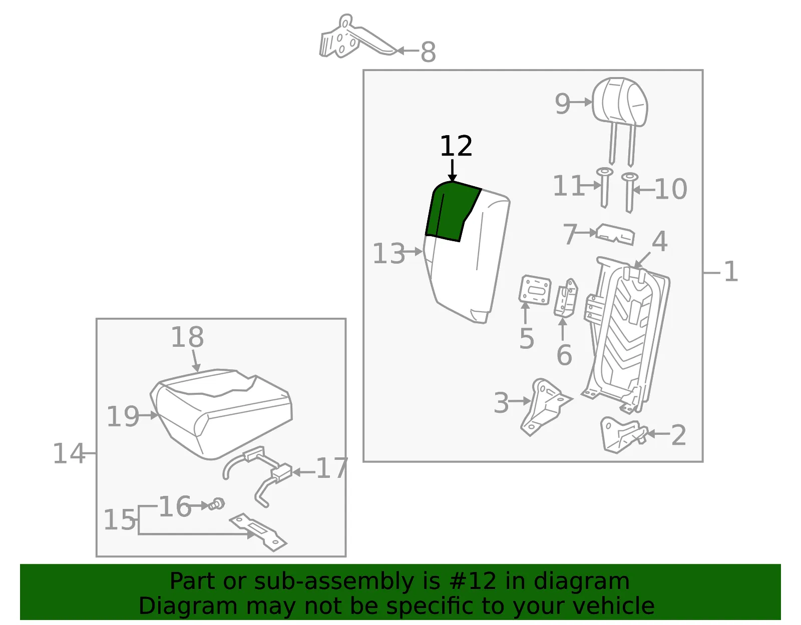 Seat Back Pad - Mazda (ef9188402a) - view 2