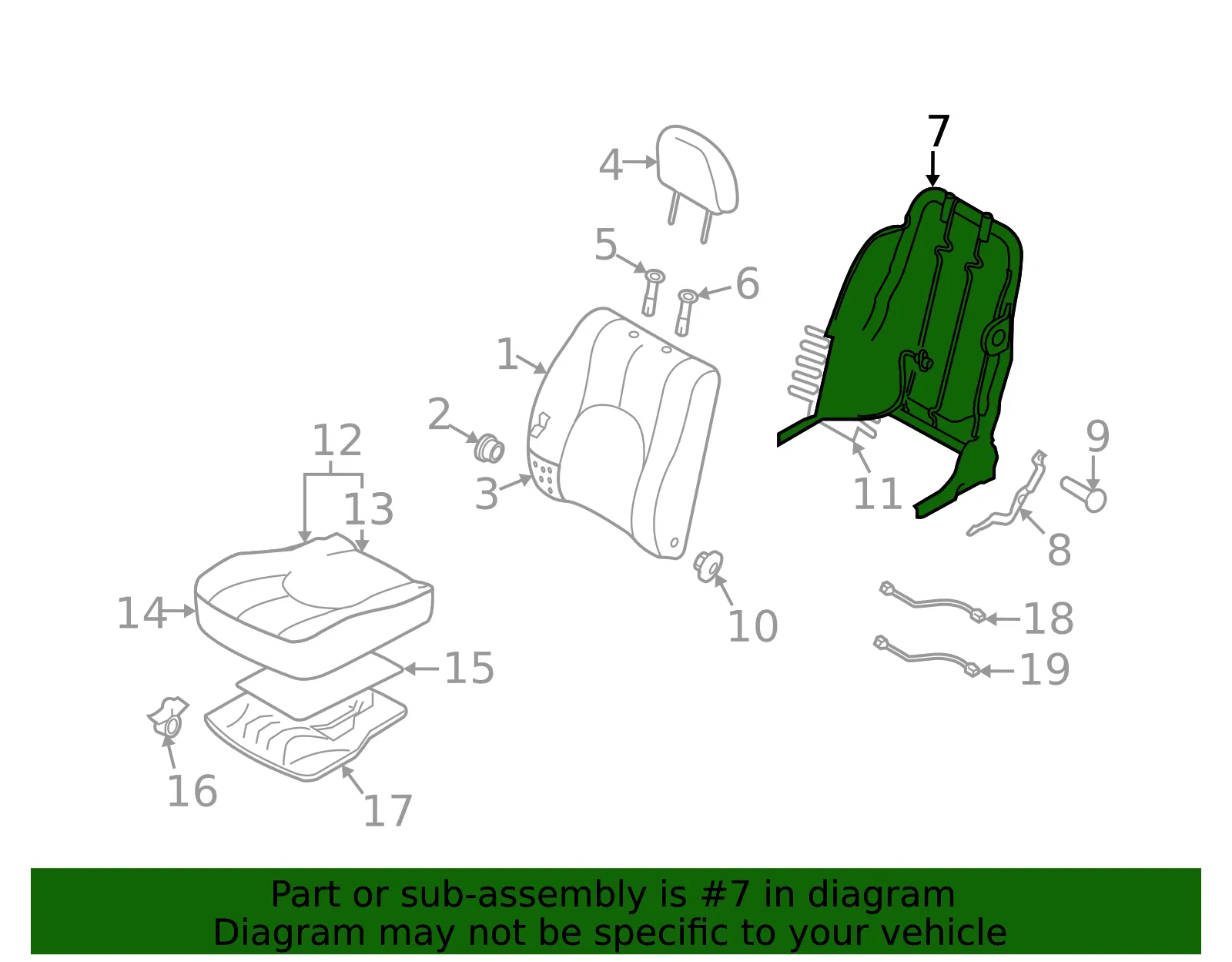 Seat Back Frame - Mazda (ef9188680c) - view 2