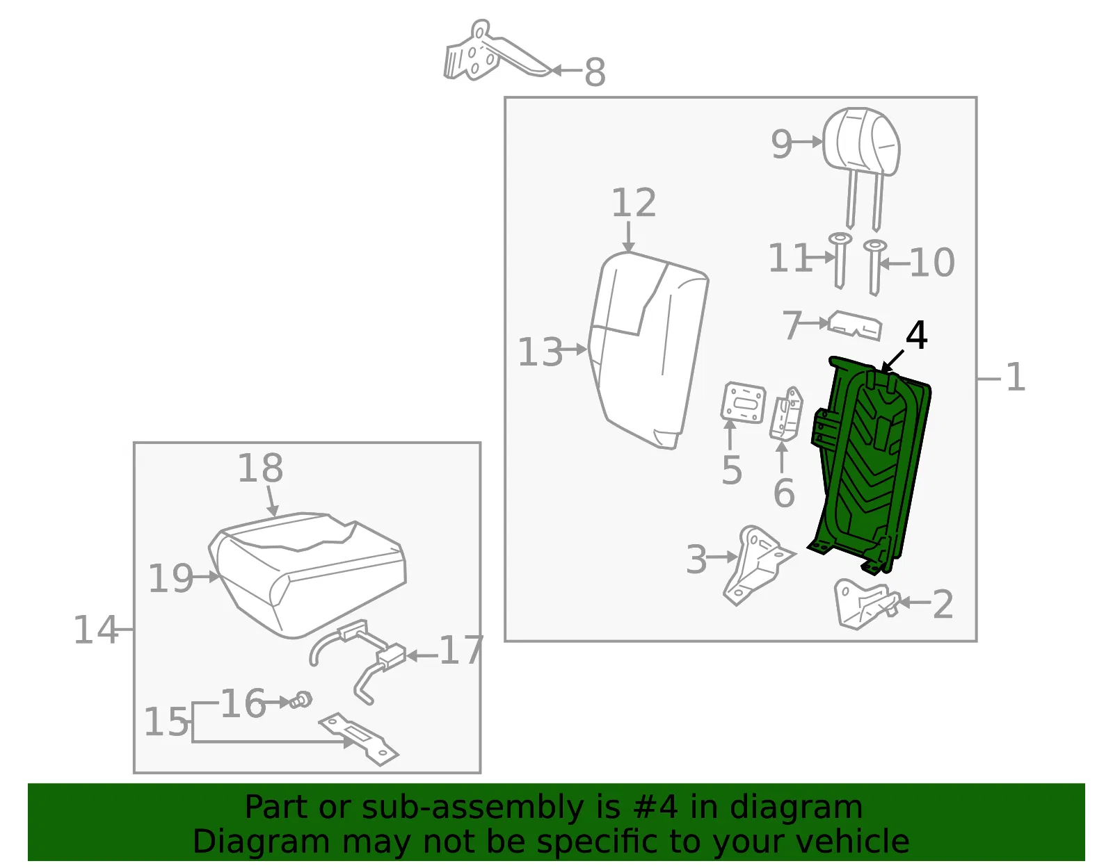 Seat Back Frame - Mazda (ef9188730c) - view 2