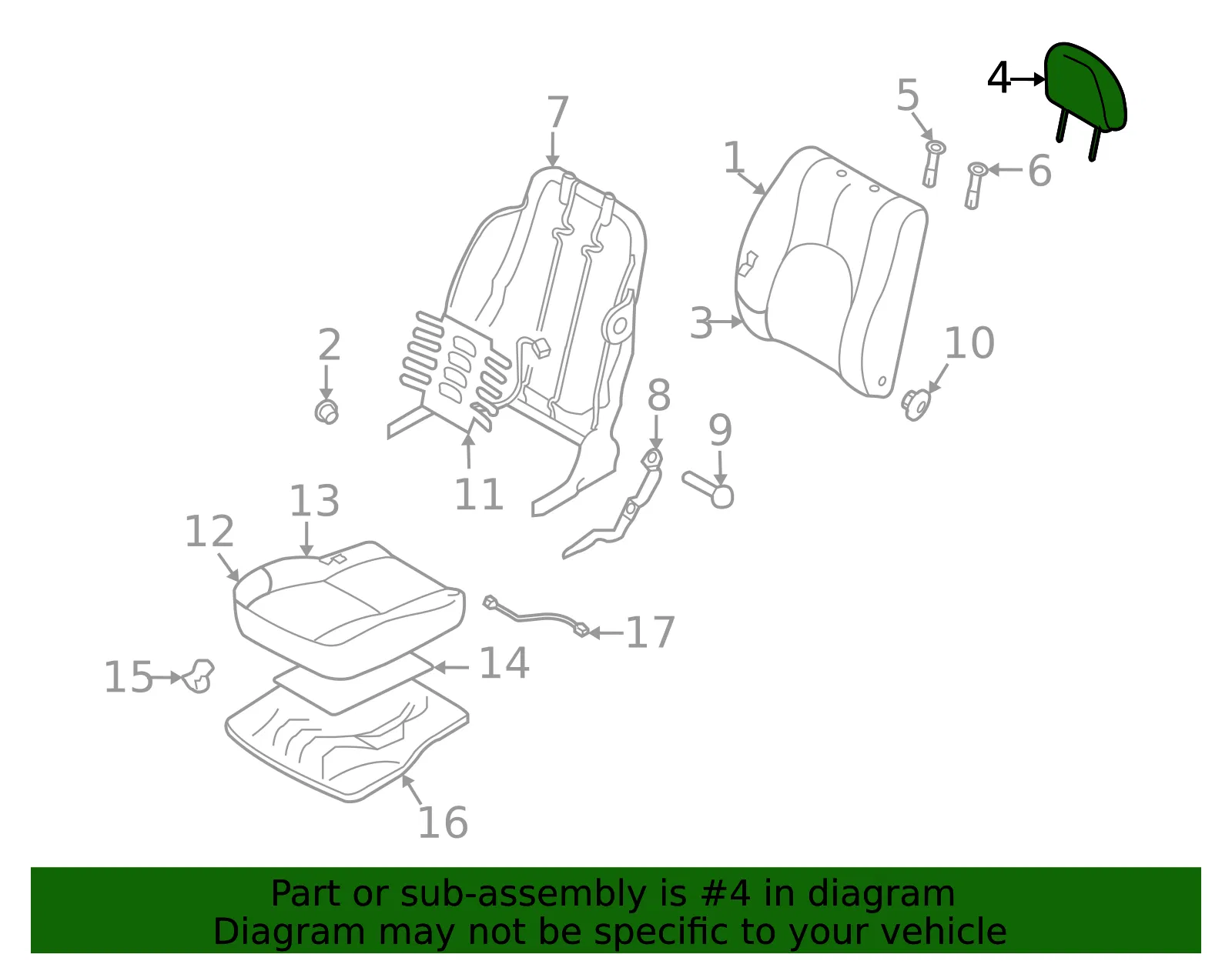 Headrest - Mazda (ef9488140b35) - view 2