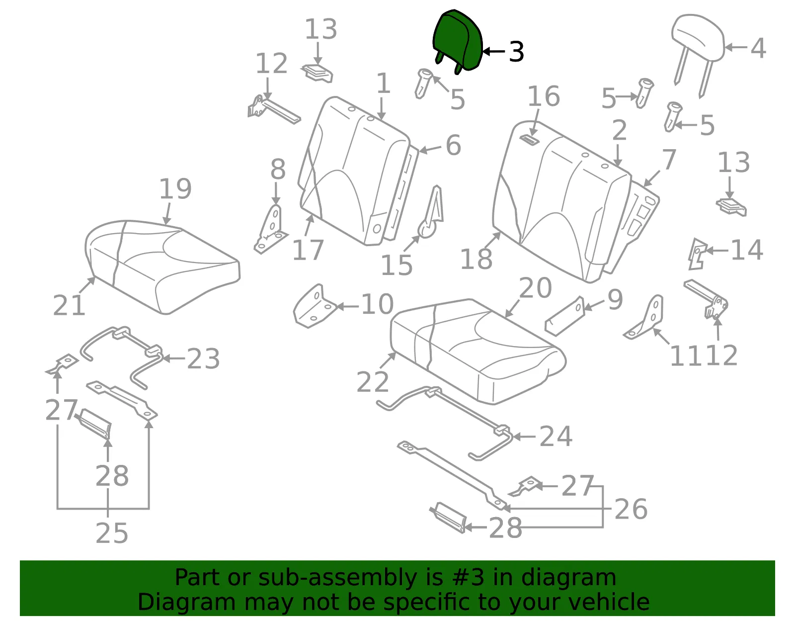 Headrest - Mazda (ef9488240a35) - view 2
