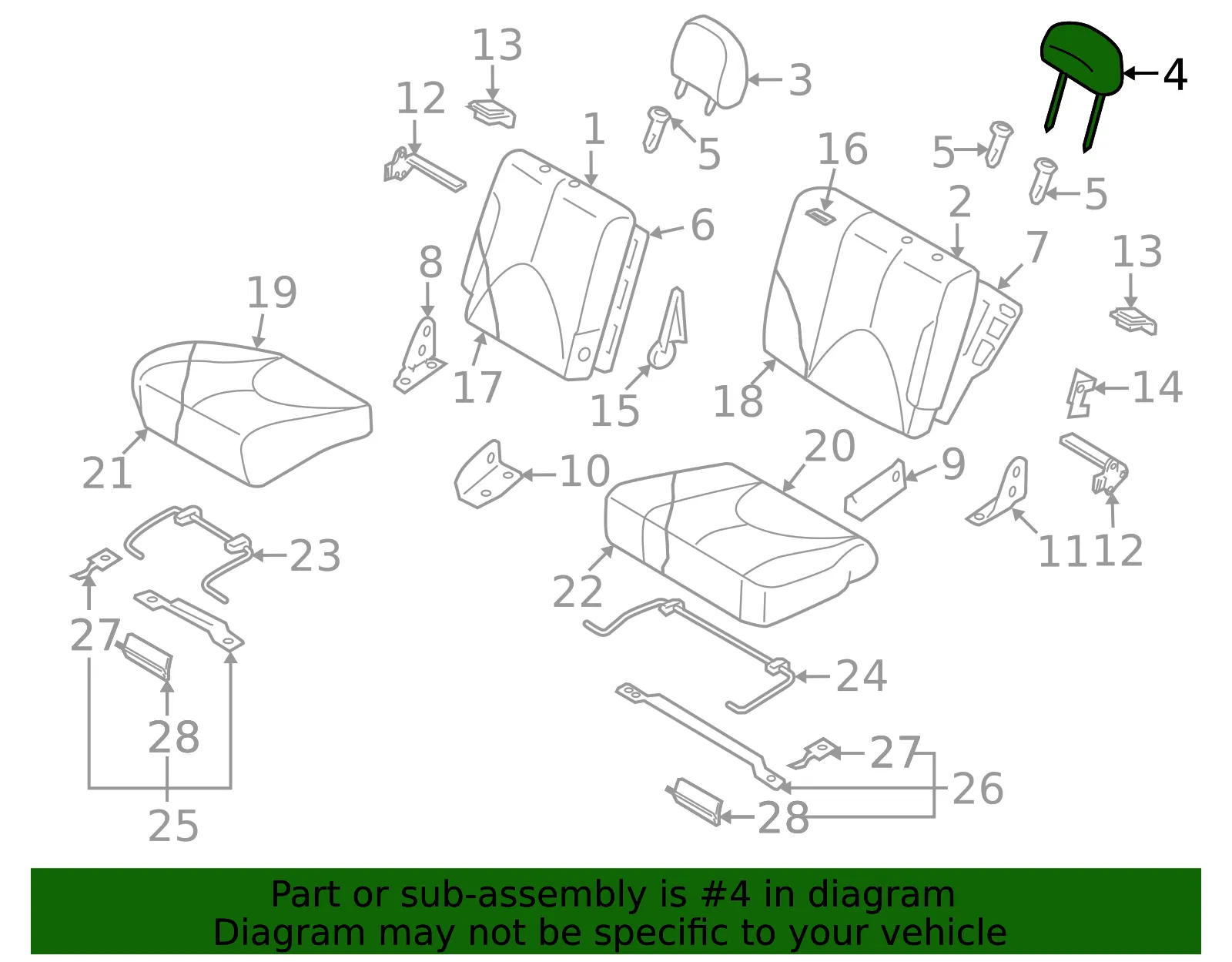 Headrest - Mazda (ef9488340a35) - view 2