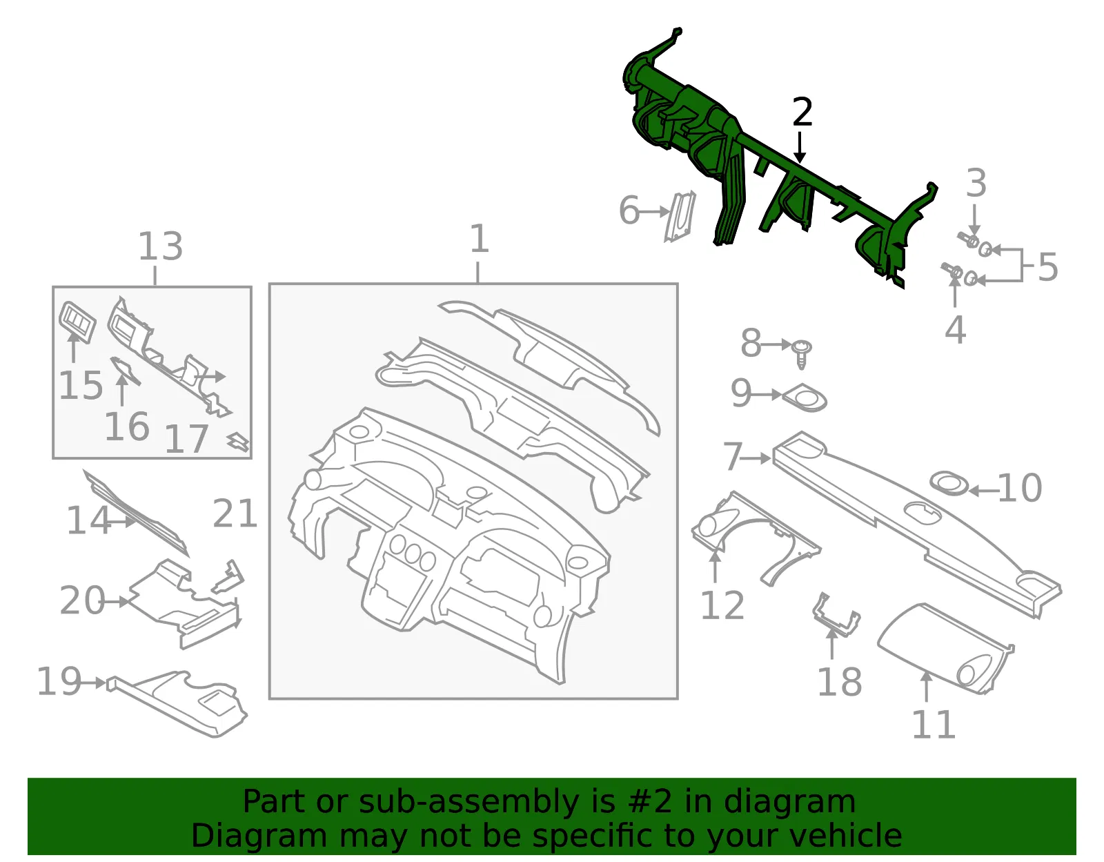 Instrument Panel Reinforcement - Mazda (eg2160420f) - view 2
