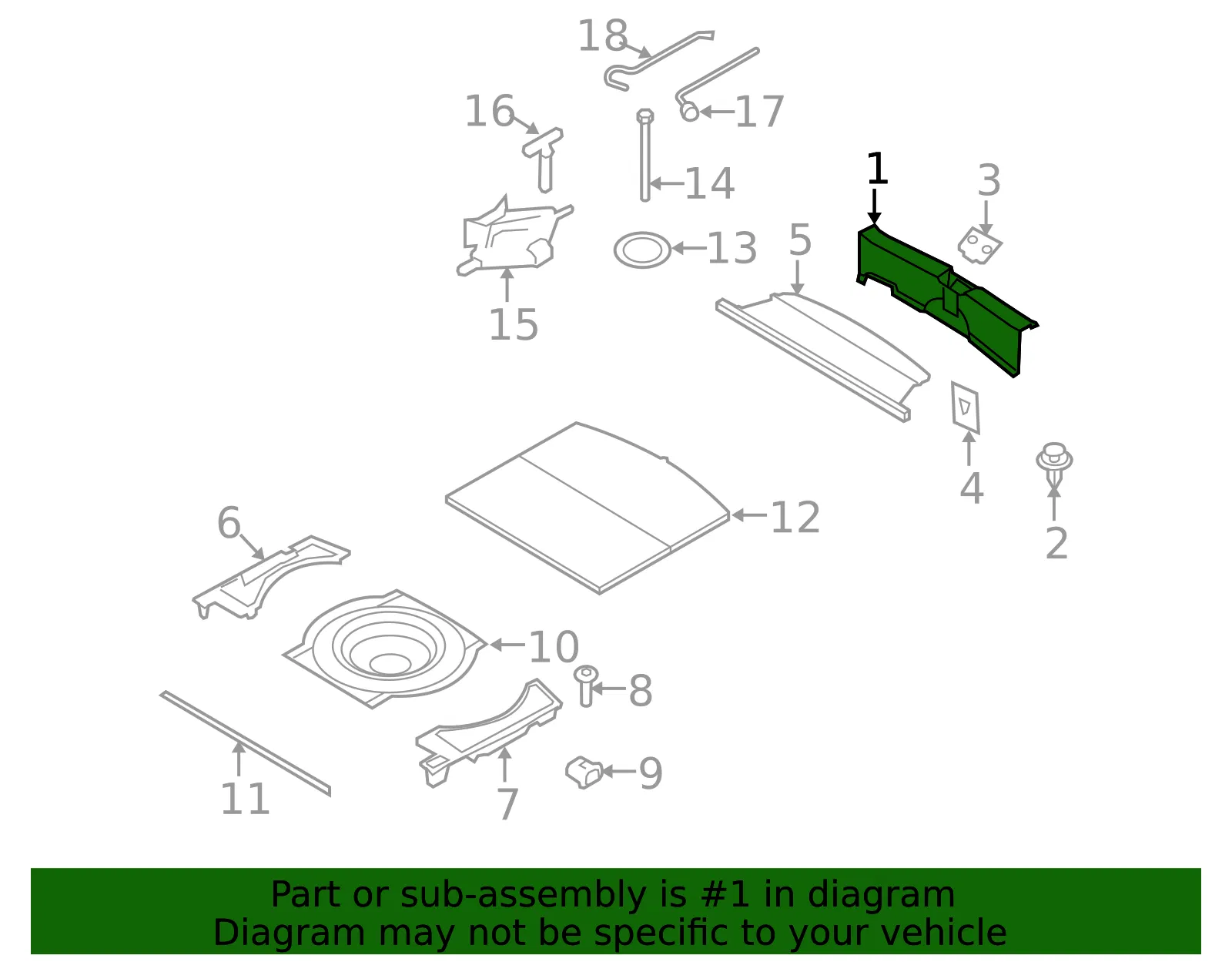 Rear Body Panel Trim Panel - Mazda (eg216889x02) - view 2