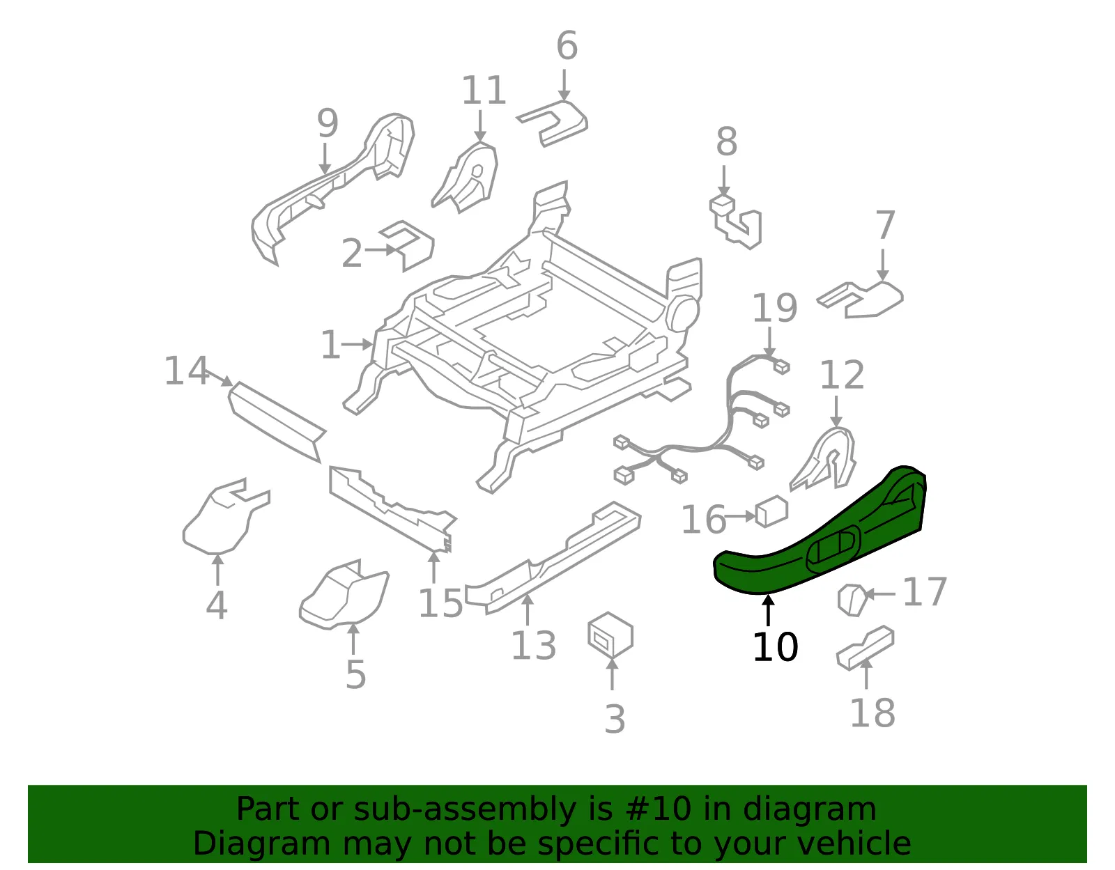 Seat Track Cover - Mazda (eg23881hx34) - view 2