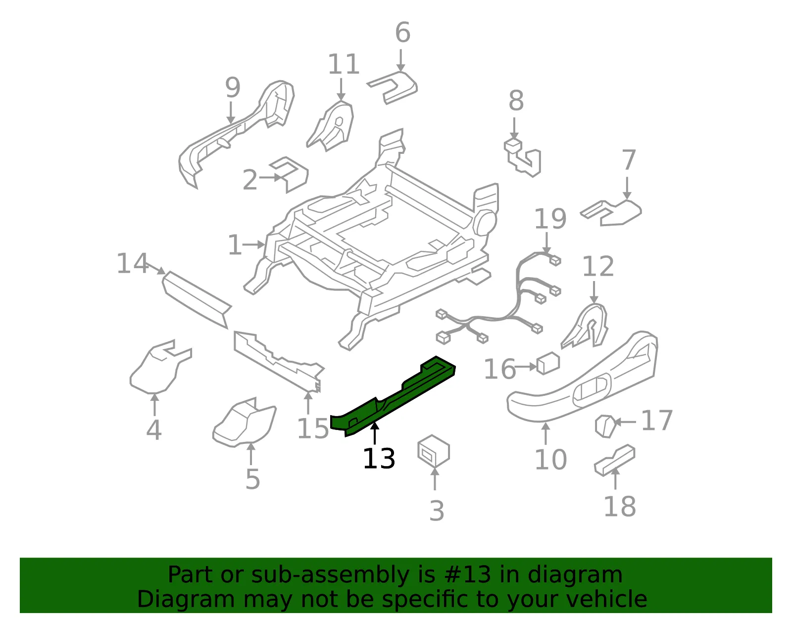 Seat Track Cover - Mazda (eg23881k702) - view 2