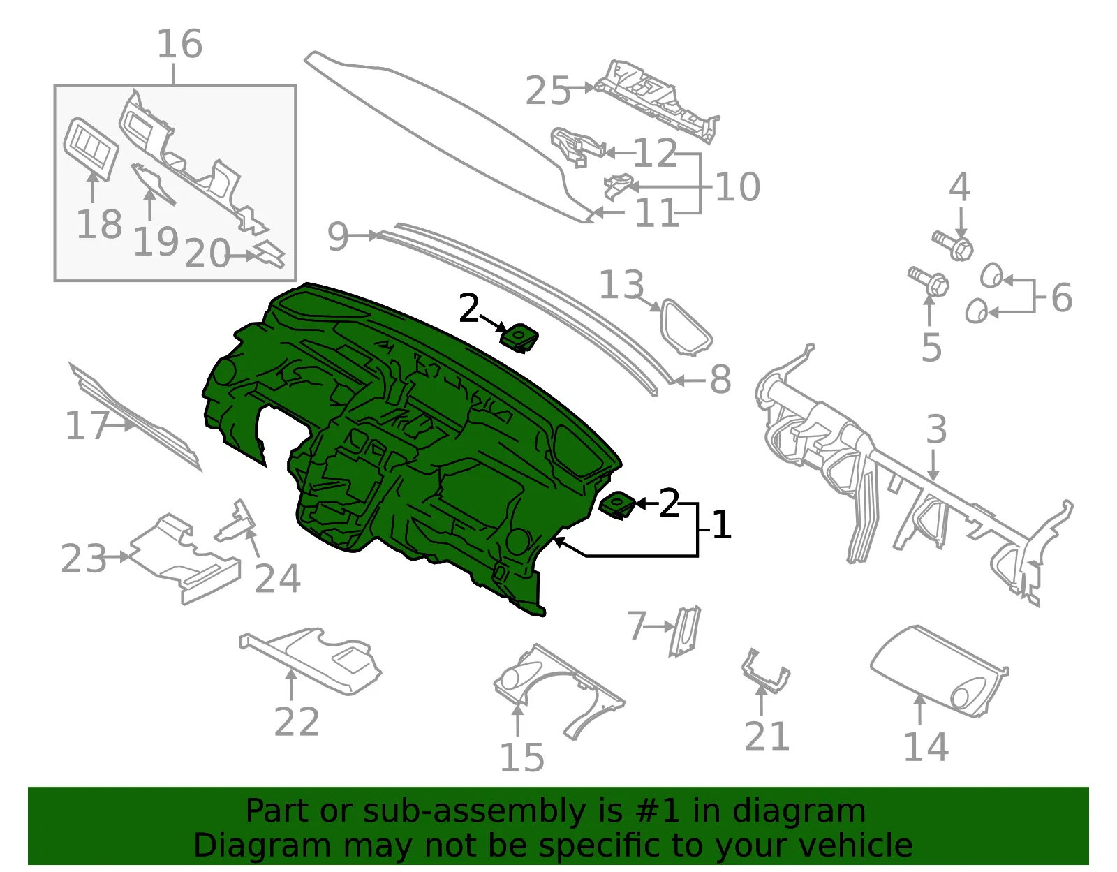 Instrument Panel - Mazda (eh4460400b02) - view 2