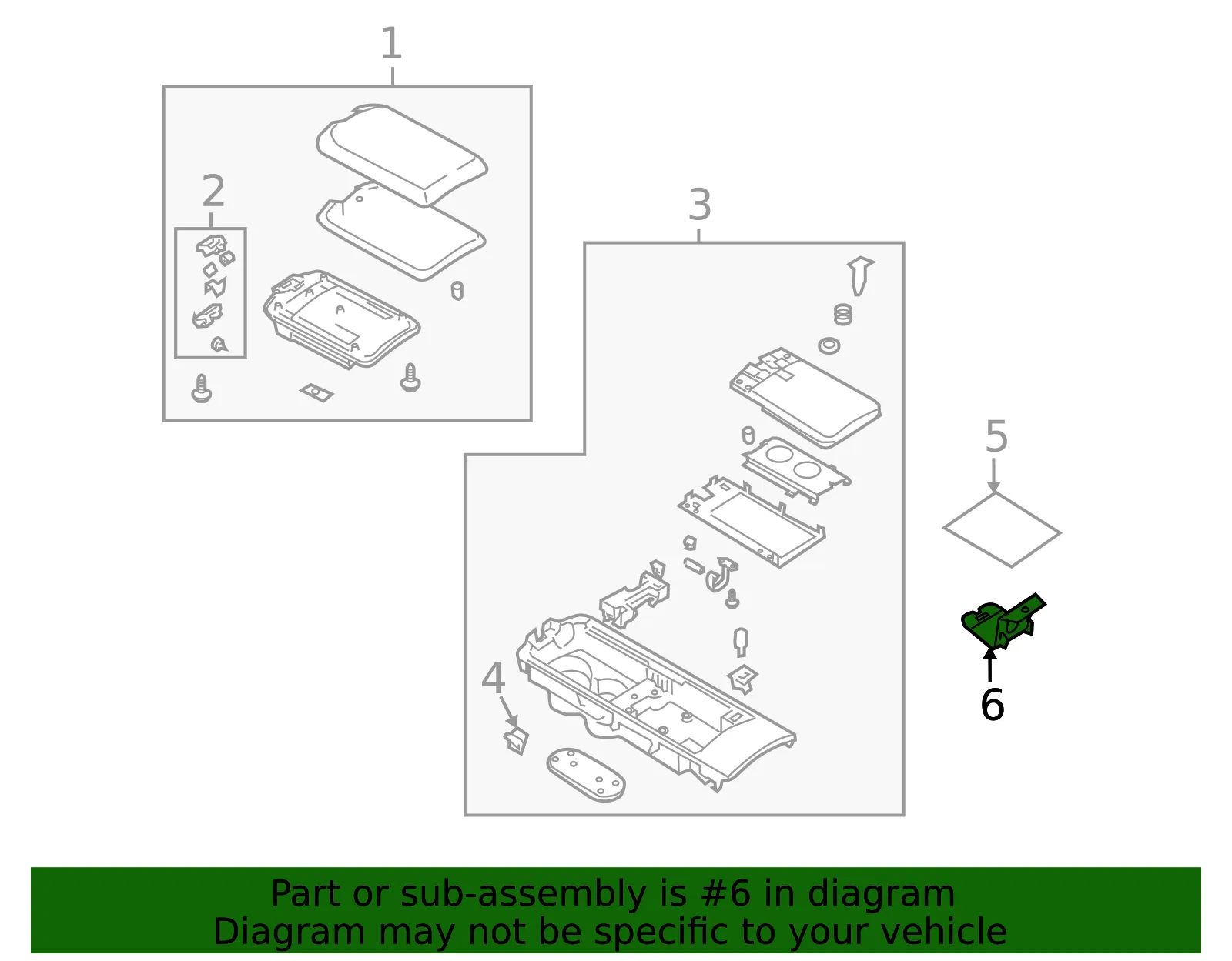 Console Trim Panel Cap - Mazda (f15155723a) - view 2