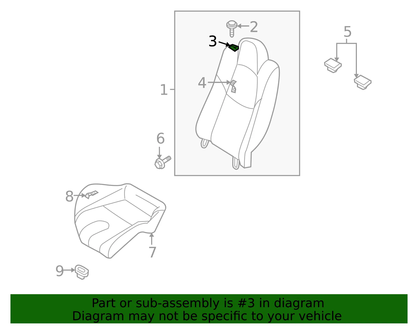 Seat Back Assembly Guide - Mazda (f151882m702) - view 2