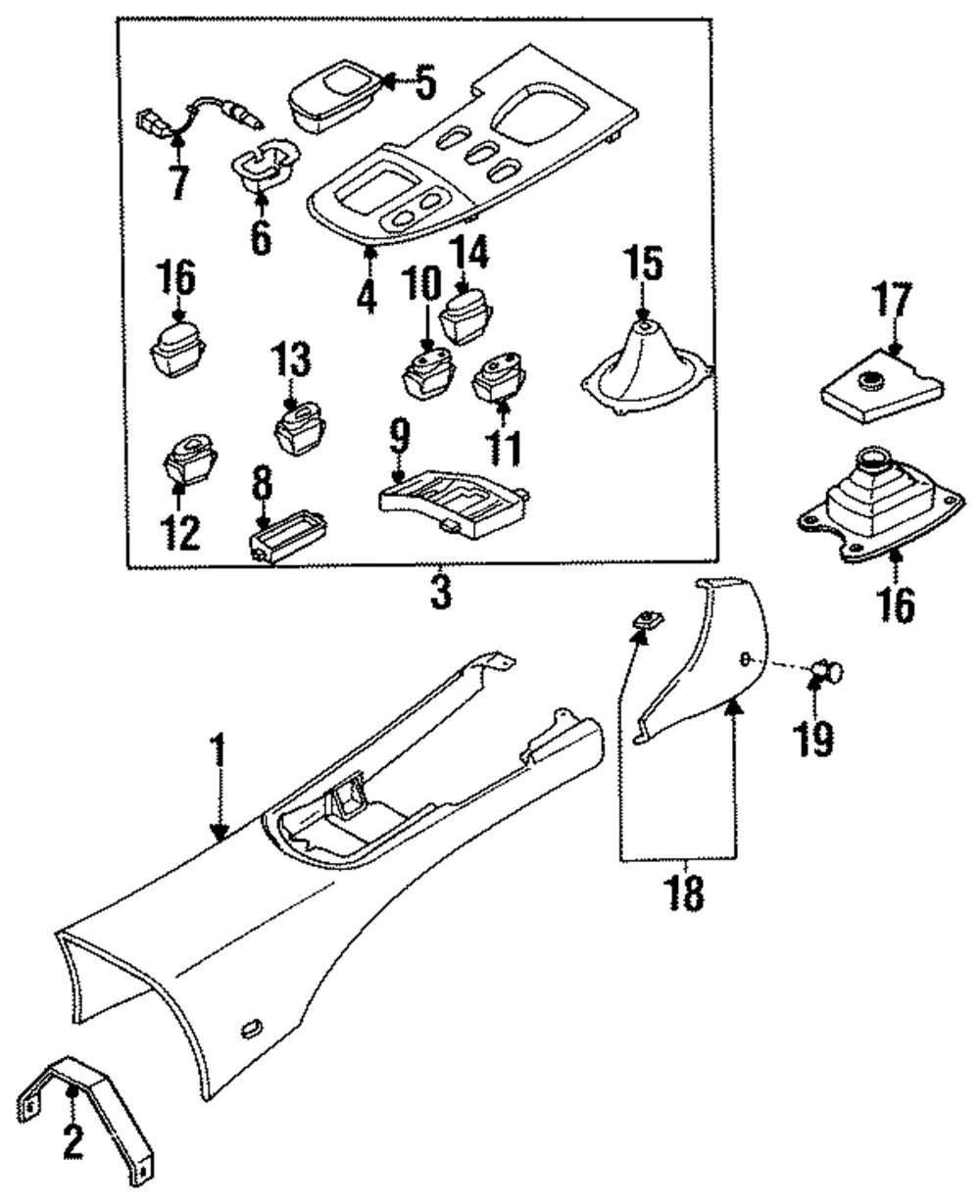 Console Assembly - Mazda (fd0164470g00)