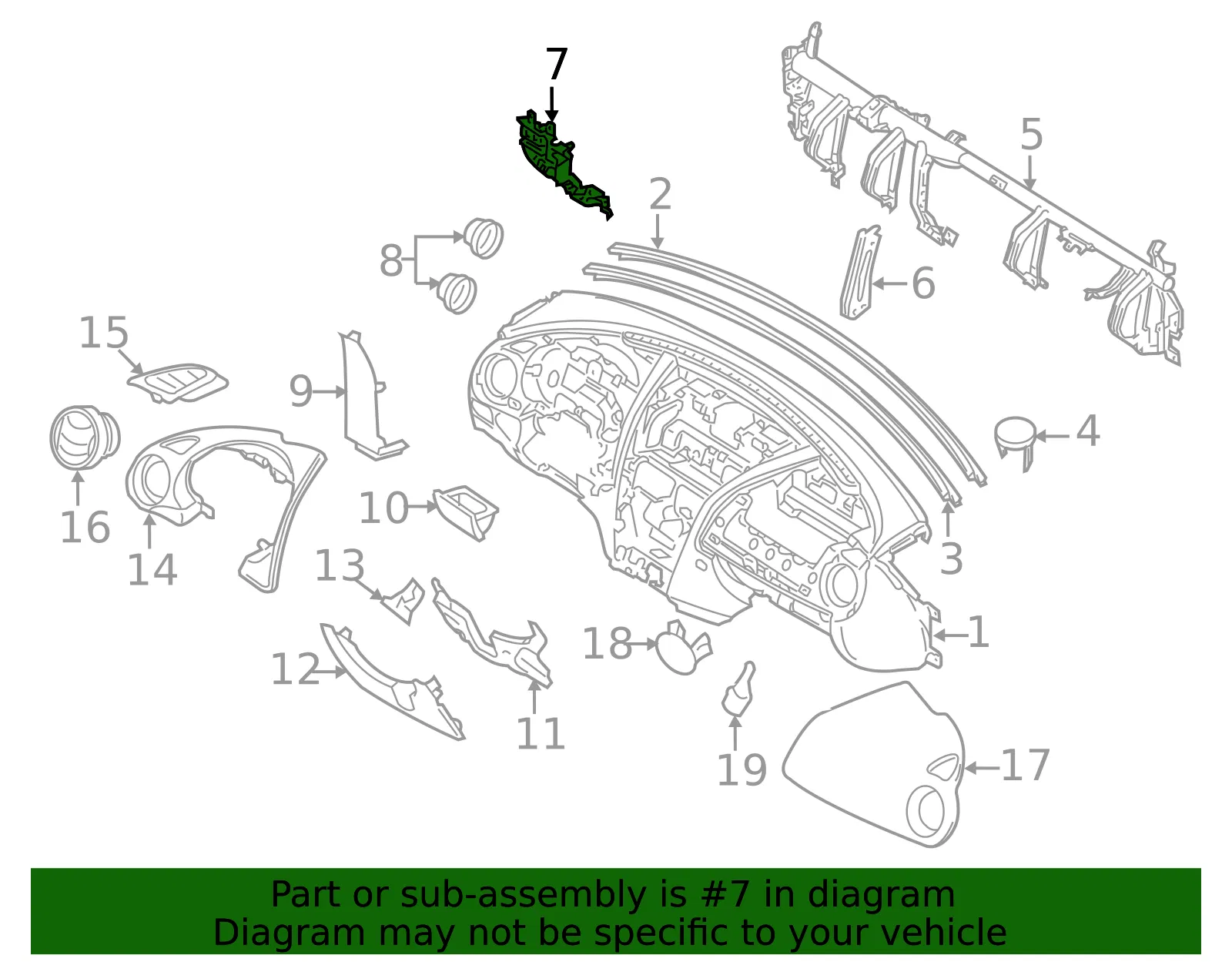 Instrument Panel Bezel - Mazda (fe0155311a) - view 2
