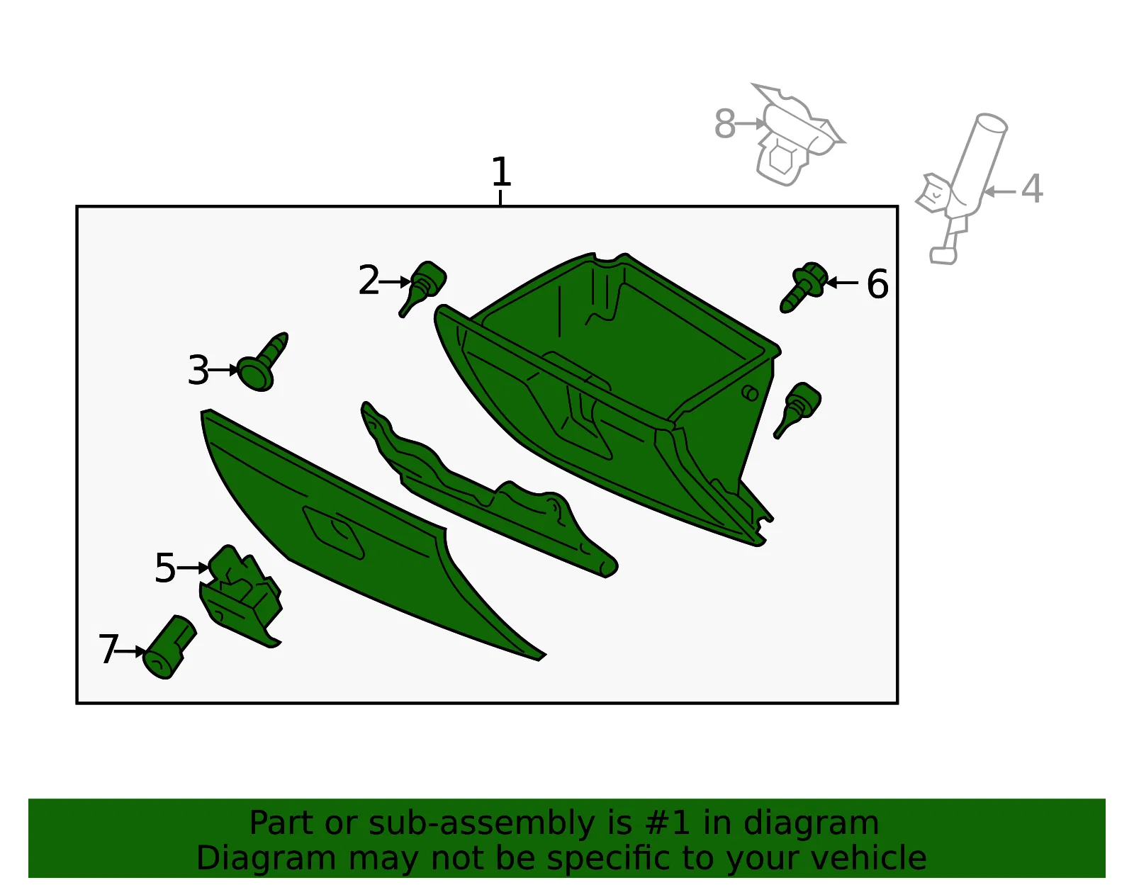 Glove Box Assembly - Mazda (fe0164030c02) - view 2